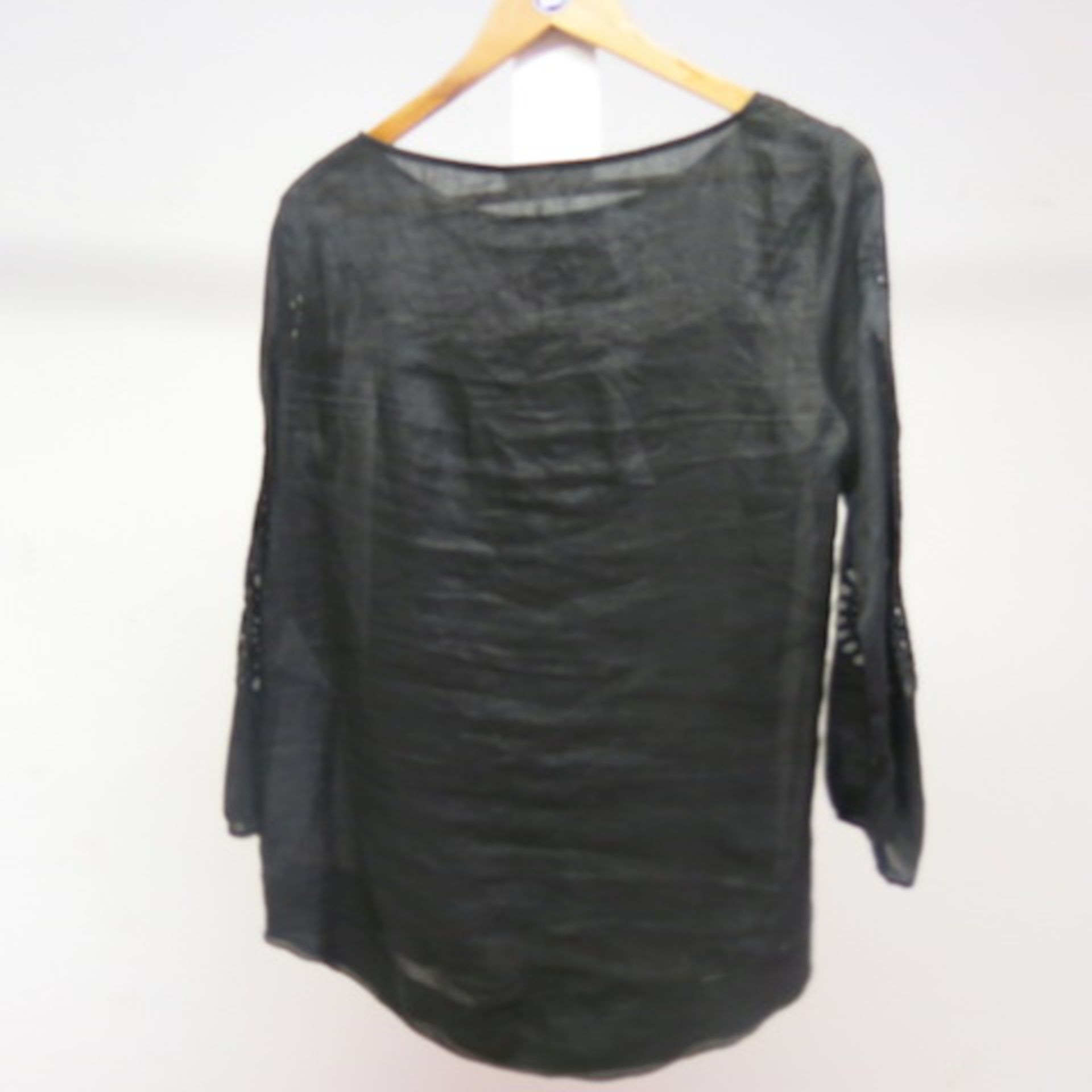 Maxmara Black Embrodied Sleeve Top, Size Small, RRP £209.00 - Image 5 of 5