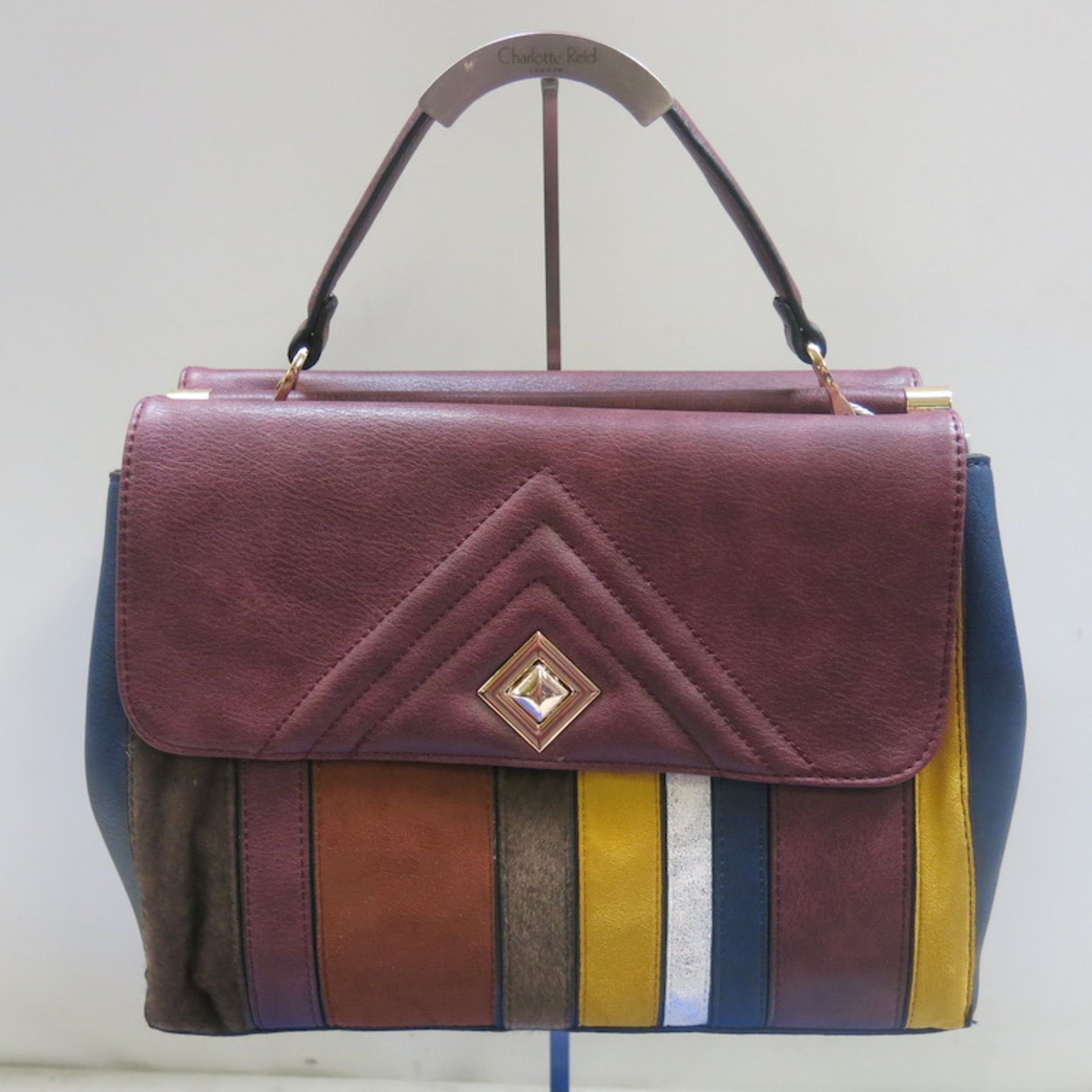 Bessie London' Ladies Faux Leather Handbag, Style BD3098 Purple.