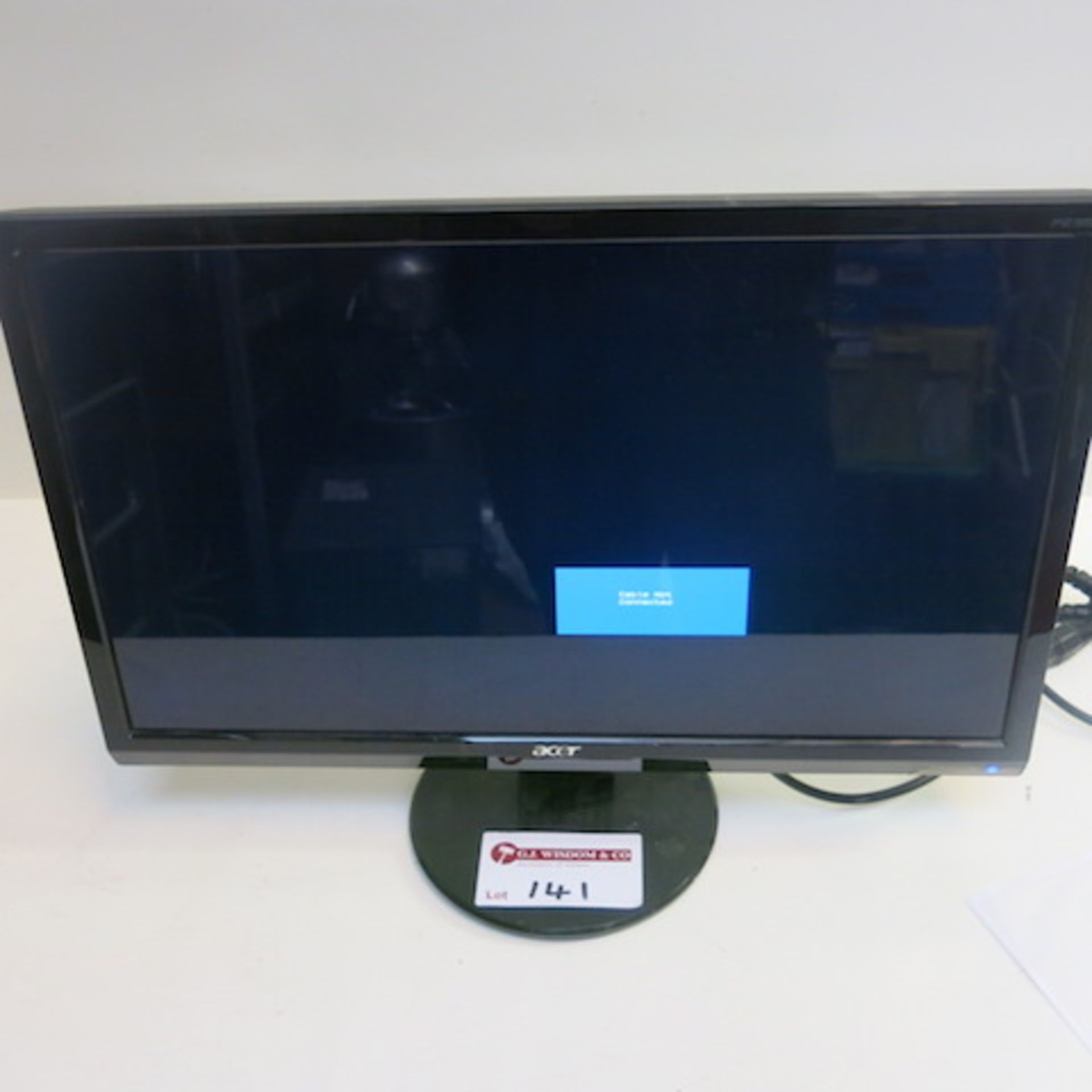 Acer 23" Monitor, Model P235H On Stand. Comes with Power Supply & AV Cable - Image 3 of 3