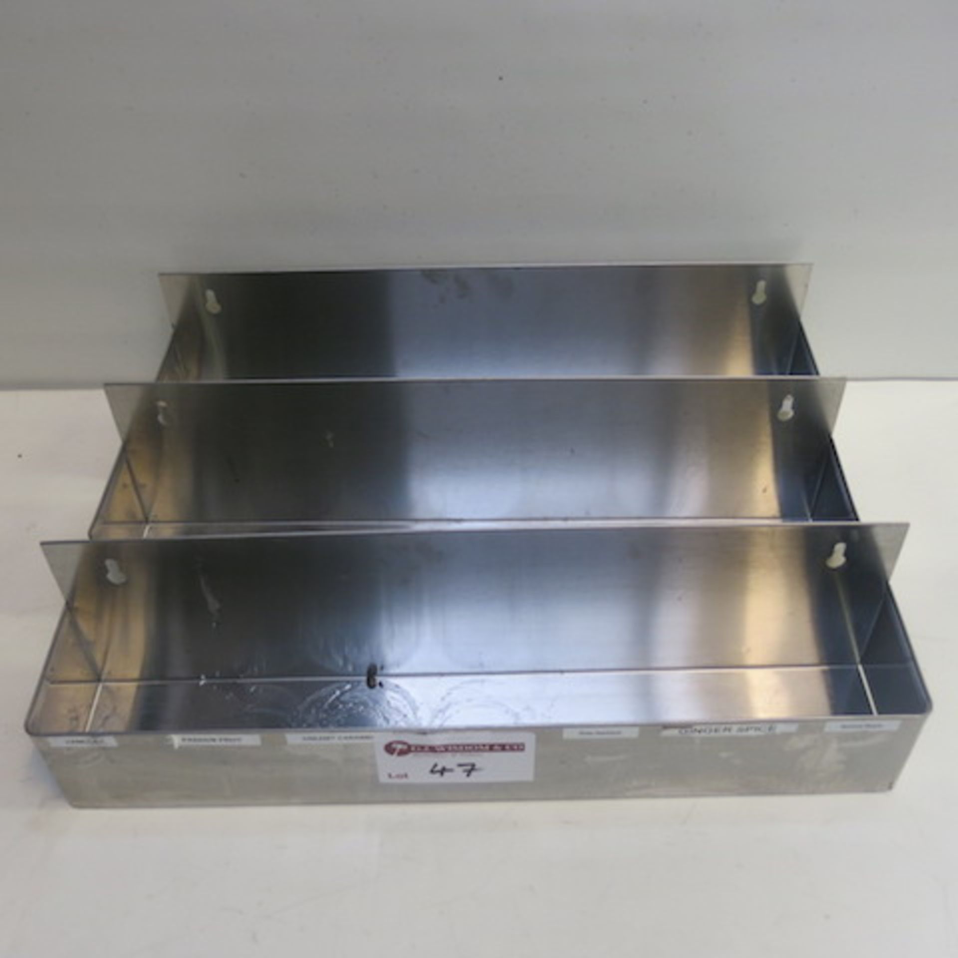 3 x Stainless Steel Wall Mounted Trays & 1 x Stainless Steel Order Holder - Image 3 of 4