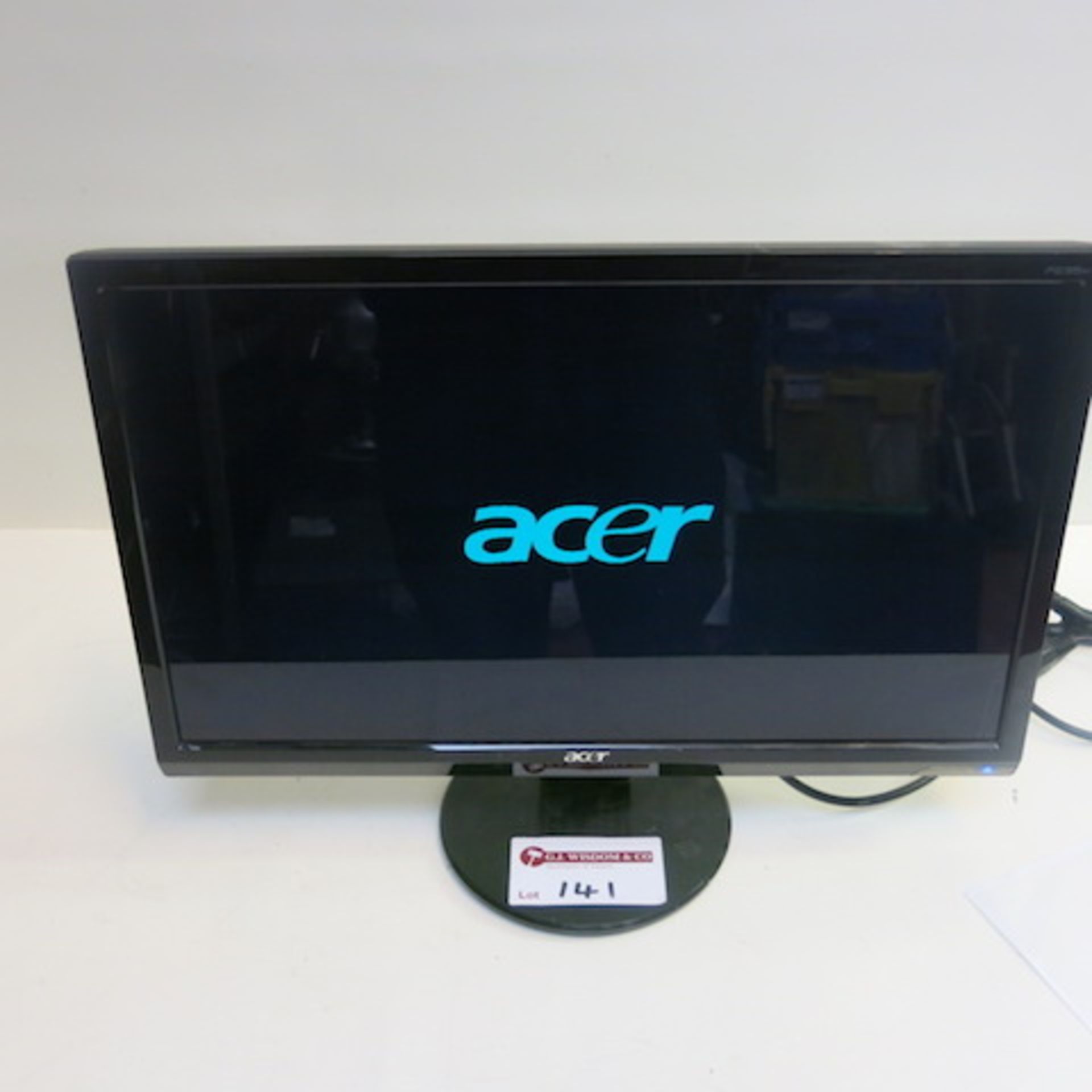 Acer 23" Monitor, Model P235H On Stand. Comes with Power Supply & AV Cable