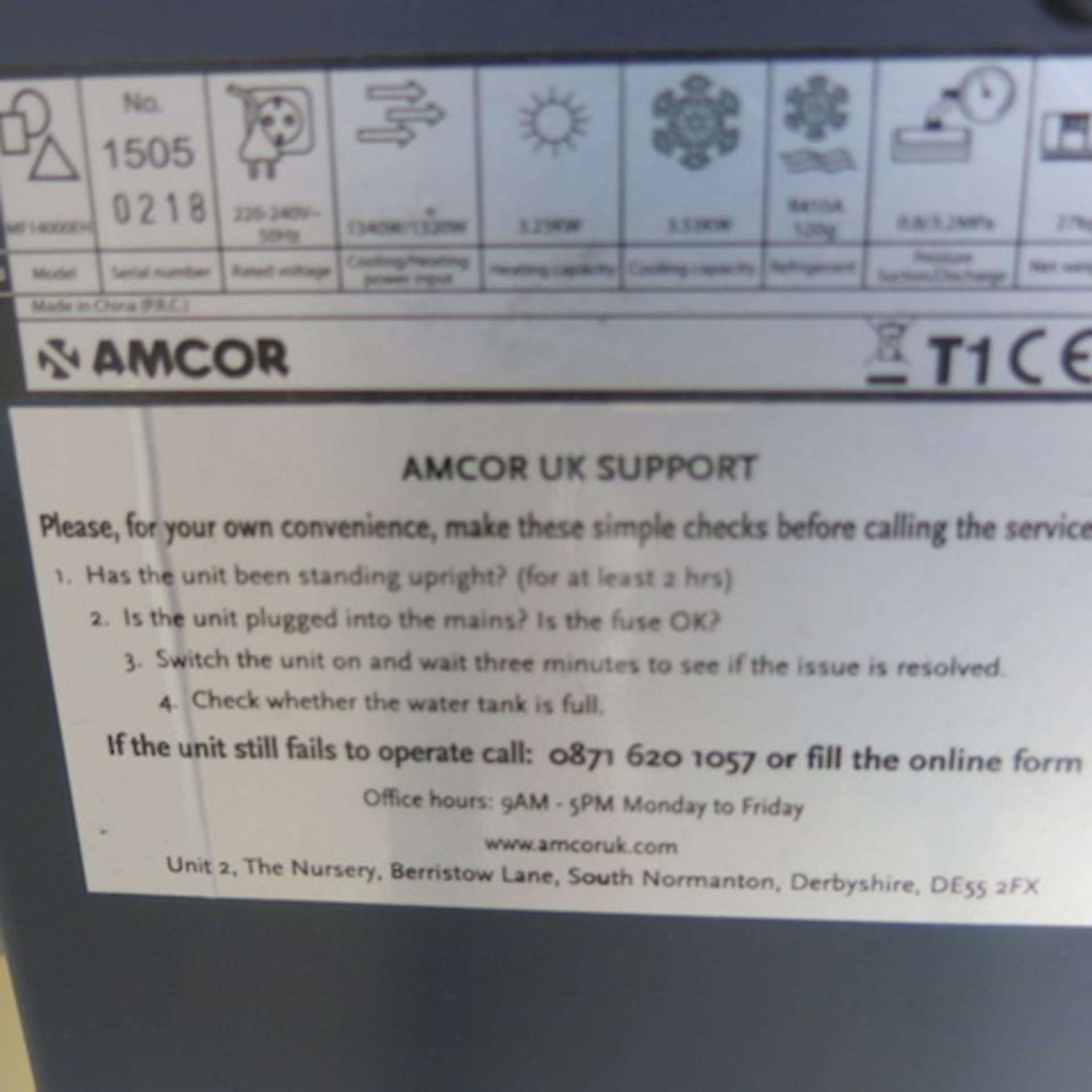 Amcor Portable Air Conditioning/Heater Unit with Remote Control - Image 5 of 6