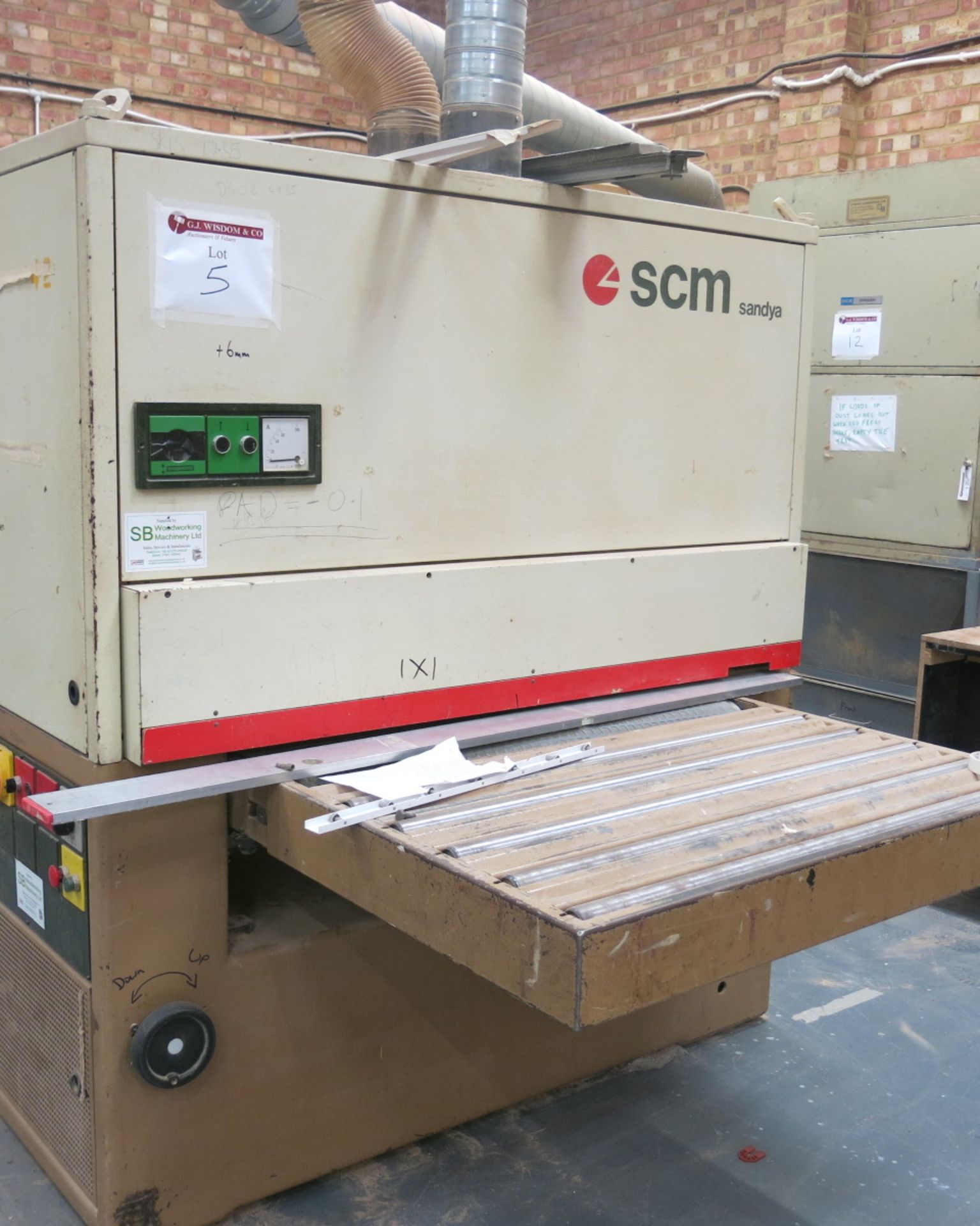 SCM Sandya 1.1m Drum Sander, Model CL11 K RT S/N-CO2996. Viewing & Collection Available by