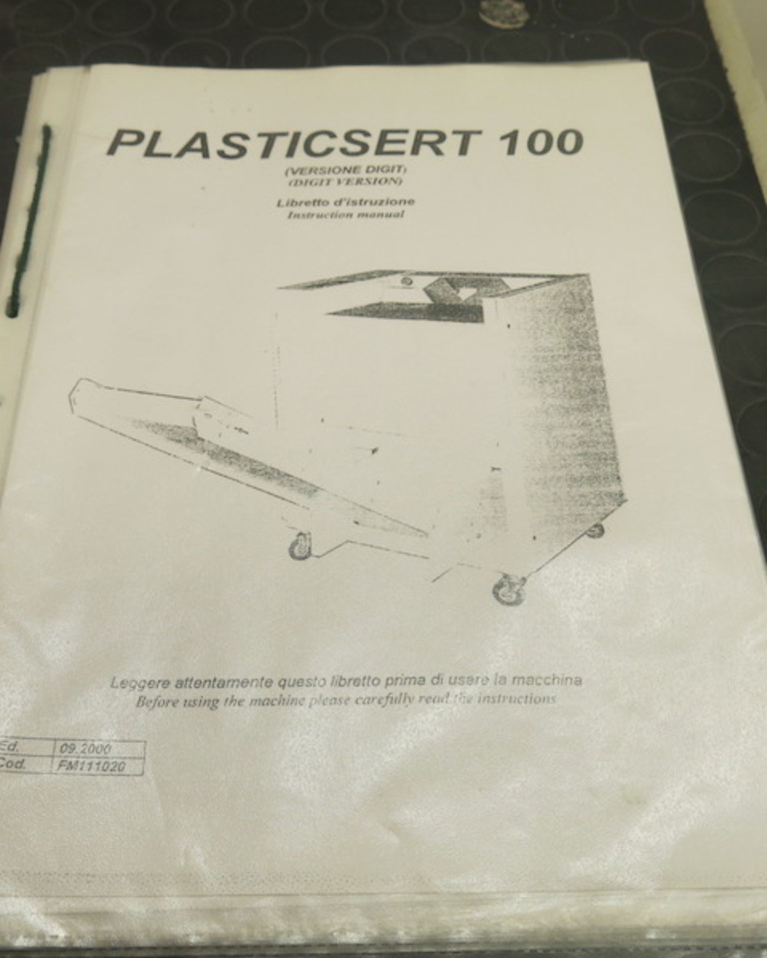 Plasticsert 100 Mailbagging Machine, Model Plasticsert. Comes with Conveyor & Foot Pedal, Year 2000 - Image 9 of 11