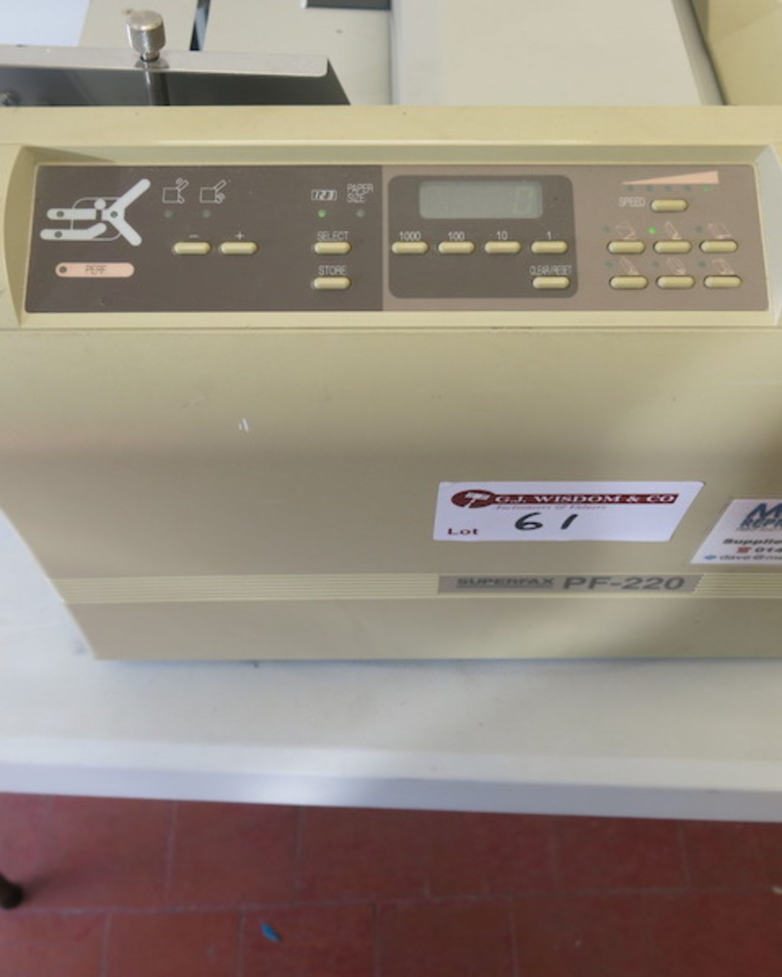 Superfax PF220 Paper Folding Machine - Image 5 of 6