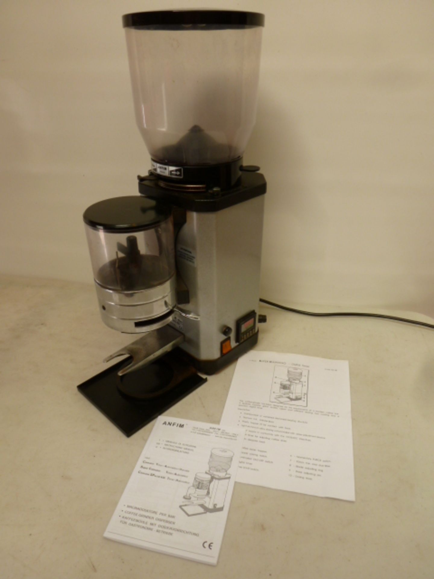 Anfim Milano Titanium Automatic Coffee Grinder with Digital Timer, Model SCV. Comes With Manual & - Image 2 of 8