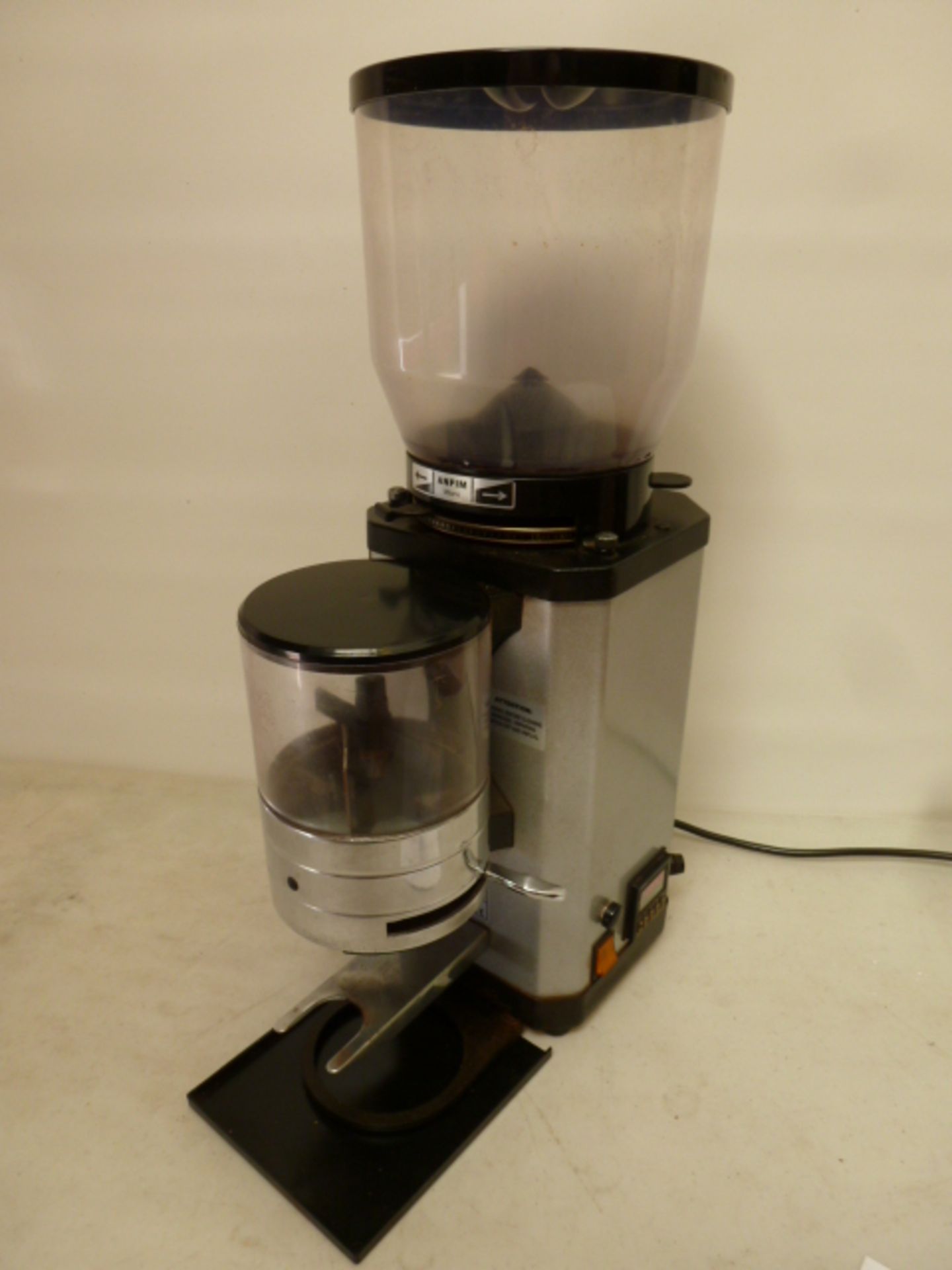 Anfim Milano Titanium Automatic Coffee Grinder with Digital Timer, Model SCV. Comes With Manual &