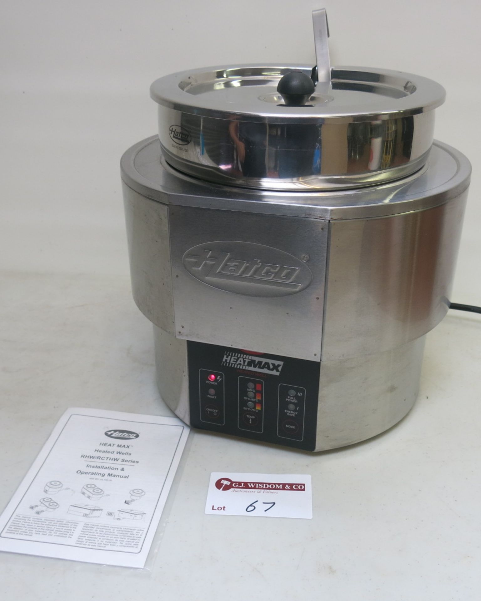 Hatco Heat Max Heated Well, Model RHW-01. Comes with Pot, Lid, Ladle & Instruction Manual.