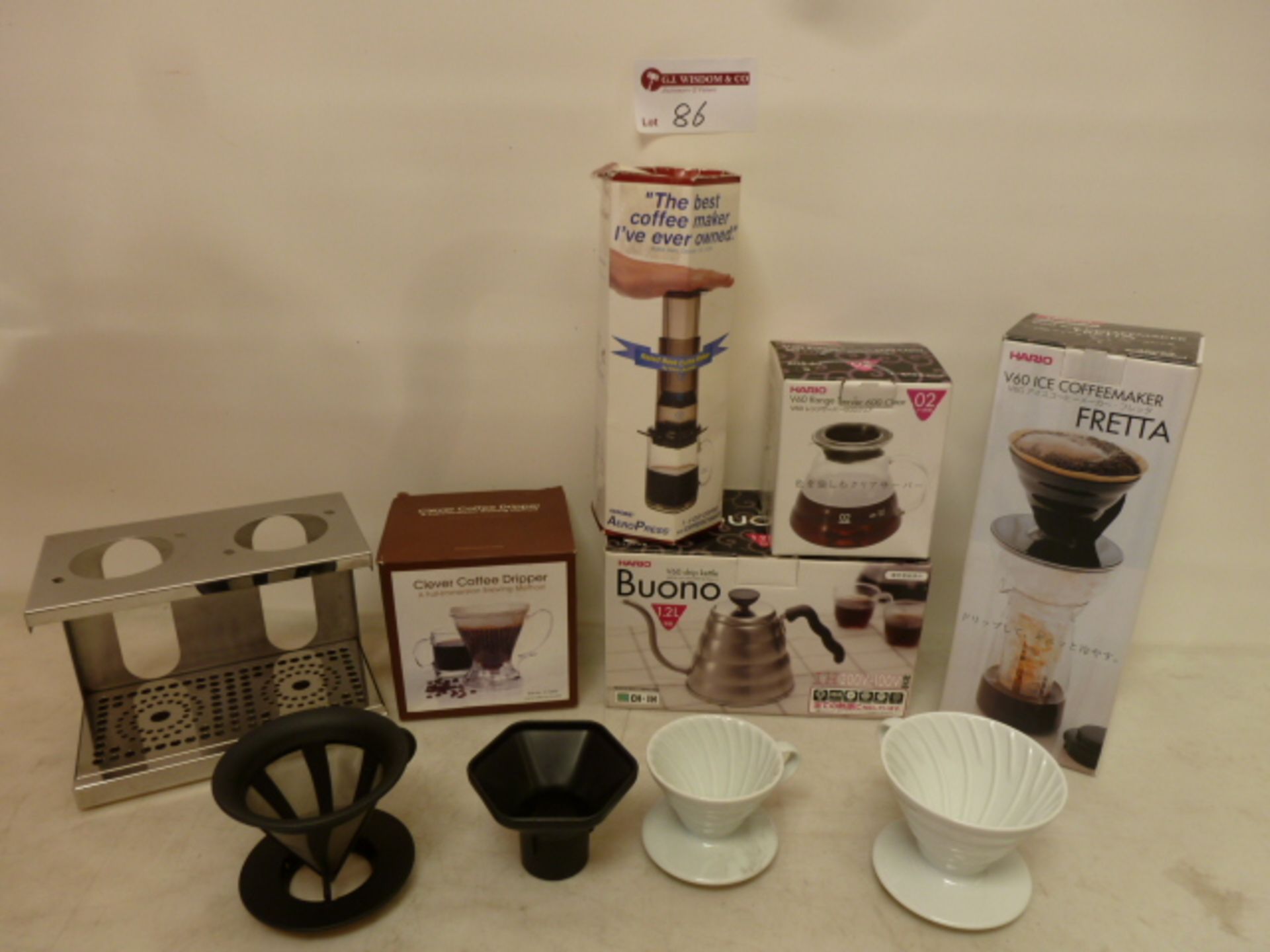 Lot to Include 5 x Boxed Coffee Making Equipment & 5 Other Items to Include:- Hario V60 Ice Coffee