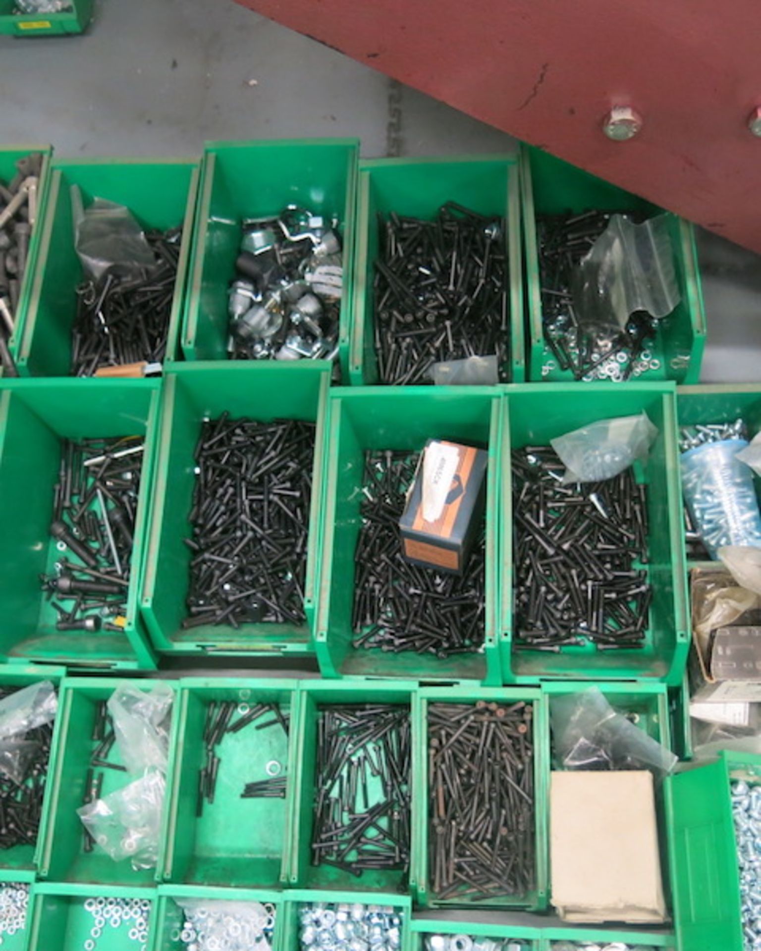 Approx 200 (Green) LinBin Style Storage Bins, Containing a Large Qty of Alun Bolts, Hexagonal Bolts, - Image 5 of 12