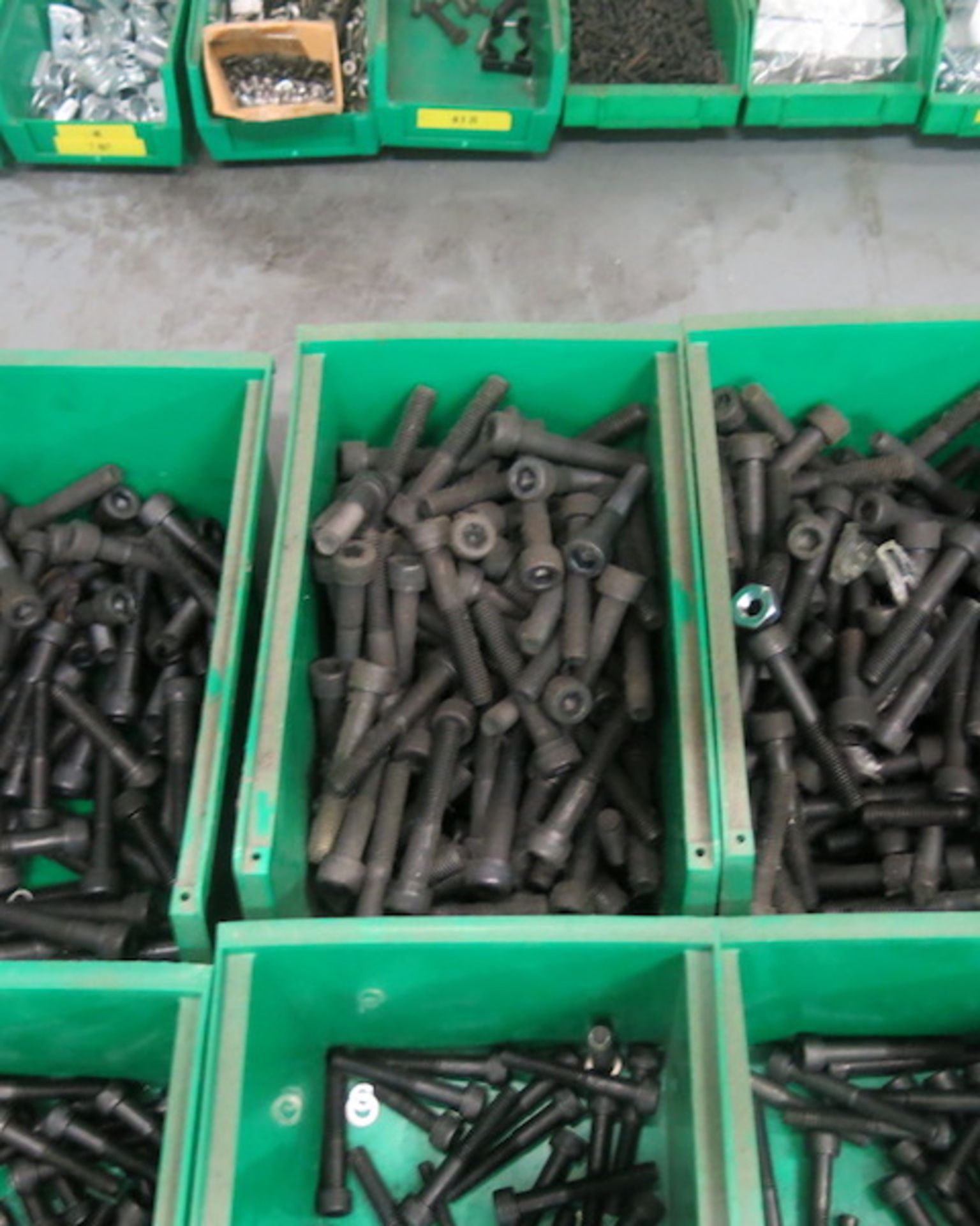 Approx 200 (Green) LinBin Style Storage Bins, Containing a Large Qty of Alun Bolts, Hexagonal Bolts, - Image 6 of 12