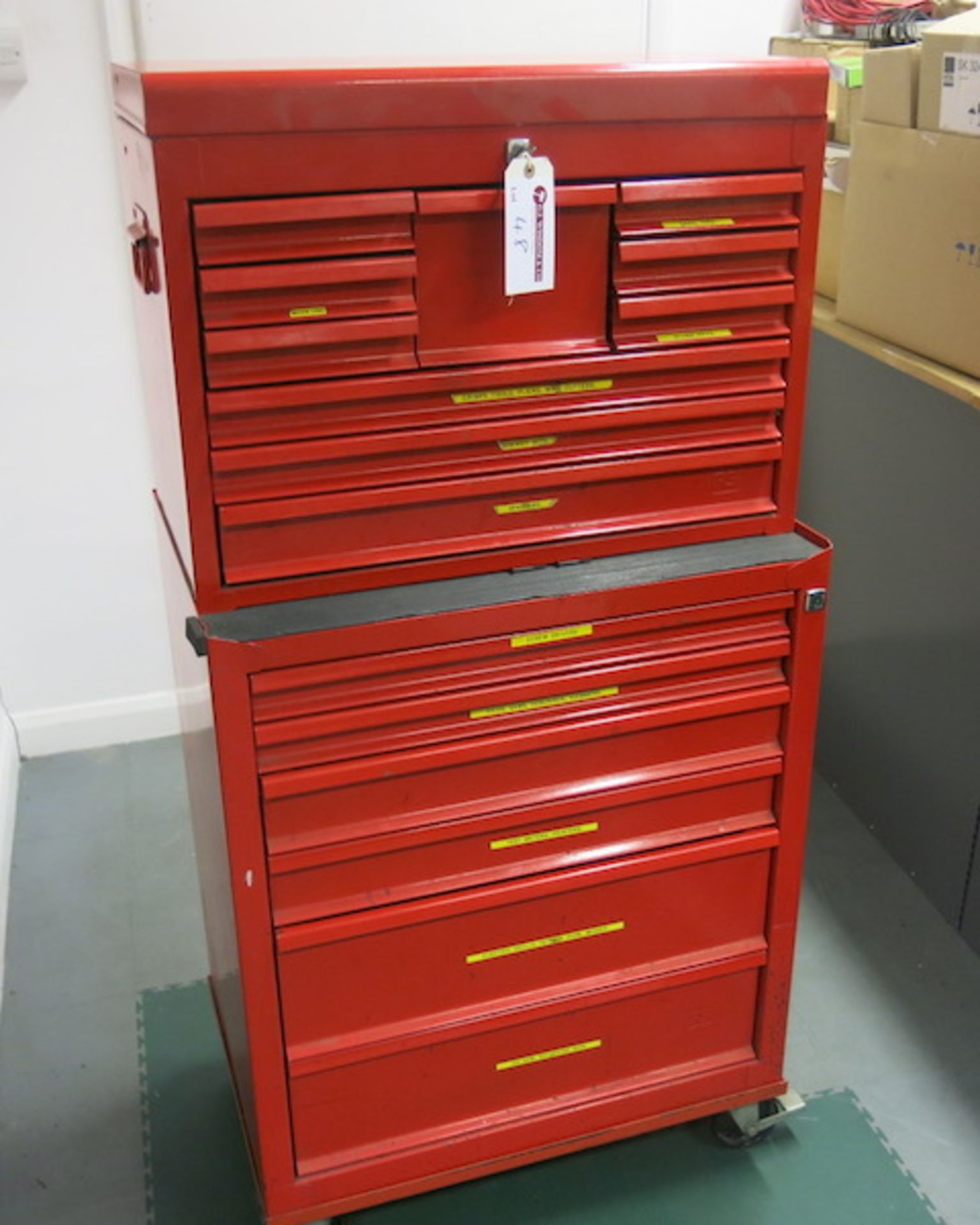 Mobile Mechanics Style 6 Drawer Tool Cabinet with 10 Drawer Cabinet on Top. Complete with Tools & - Image 2 of 20