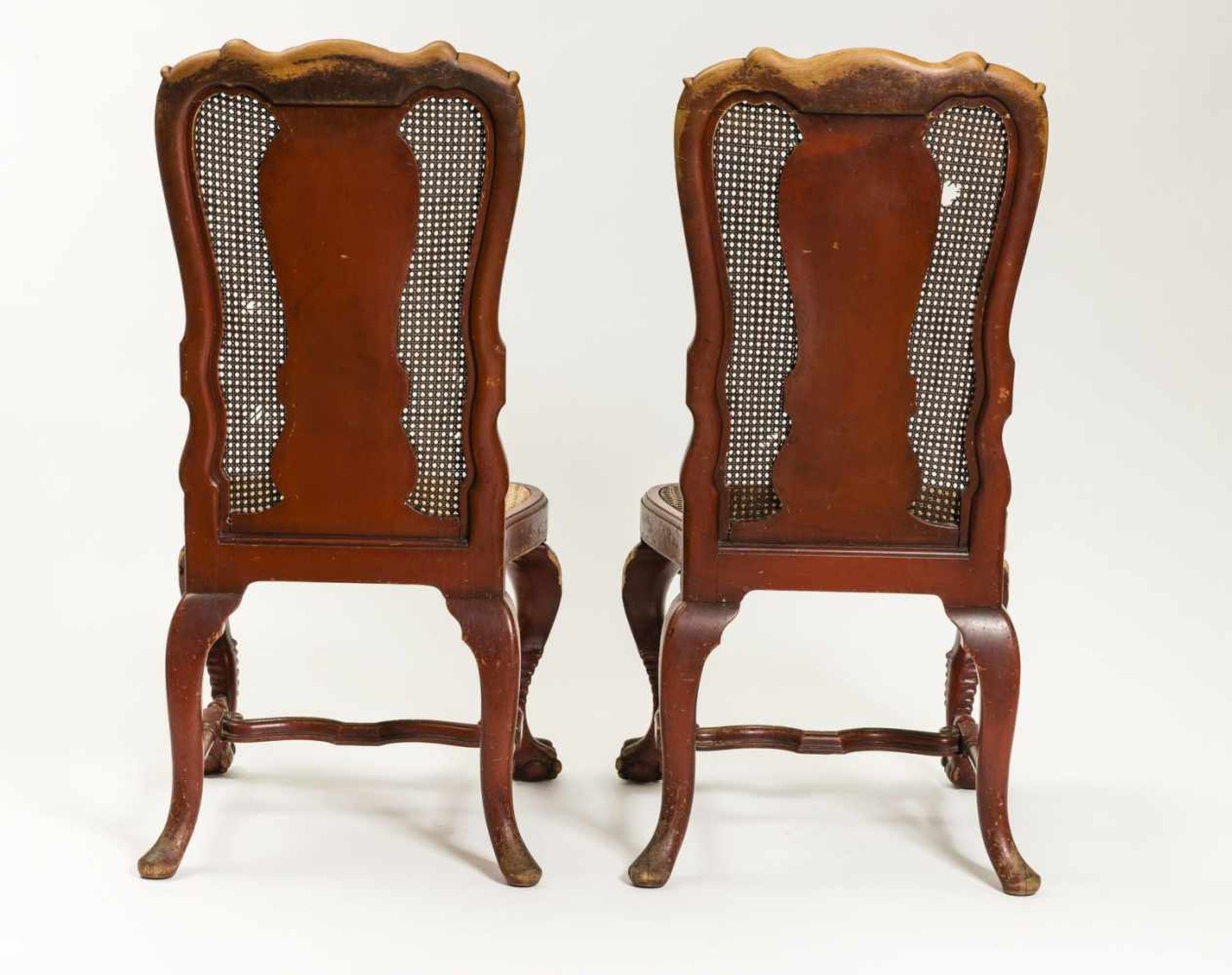 A PAIR OF CHINOISERIE ARM CHAIRS Wood and bamboo. Europe, 19th Century An elegant pair of - Bild 2 aus 2