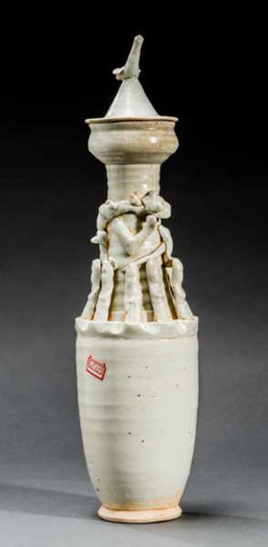 TALL BURIAL VASE Glazed ceramic. China, Song dynasty(12th/13th cent.)個墓葬瓶Burial vases of this kind - Image 4 of 6