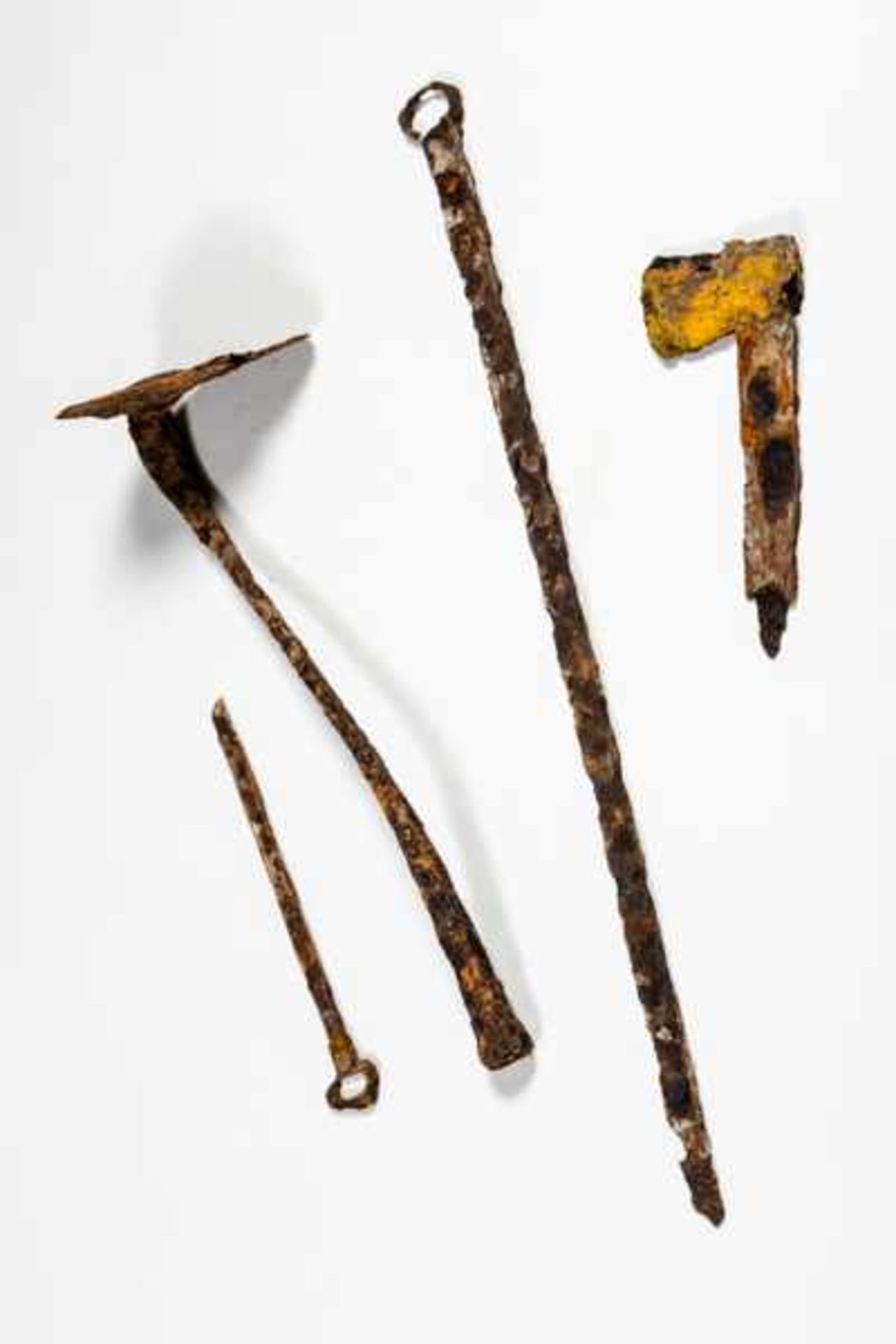 RARE COLLECTION OF IRON TOOLS Iron. China, ca. Han dynasty, 206 BCE - 220 CE,to Northern Wei dynasty