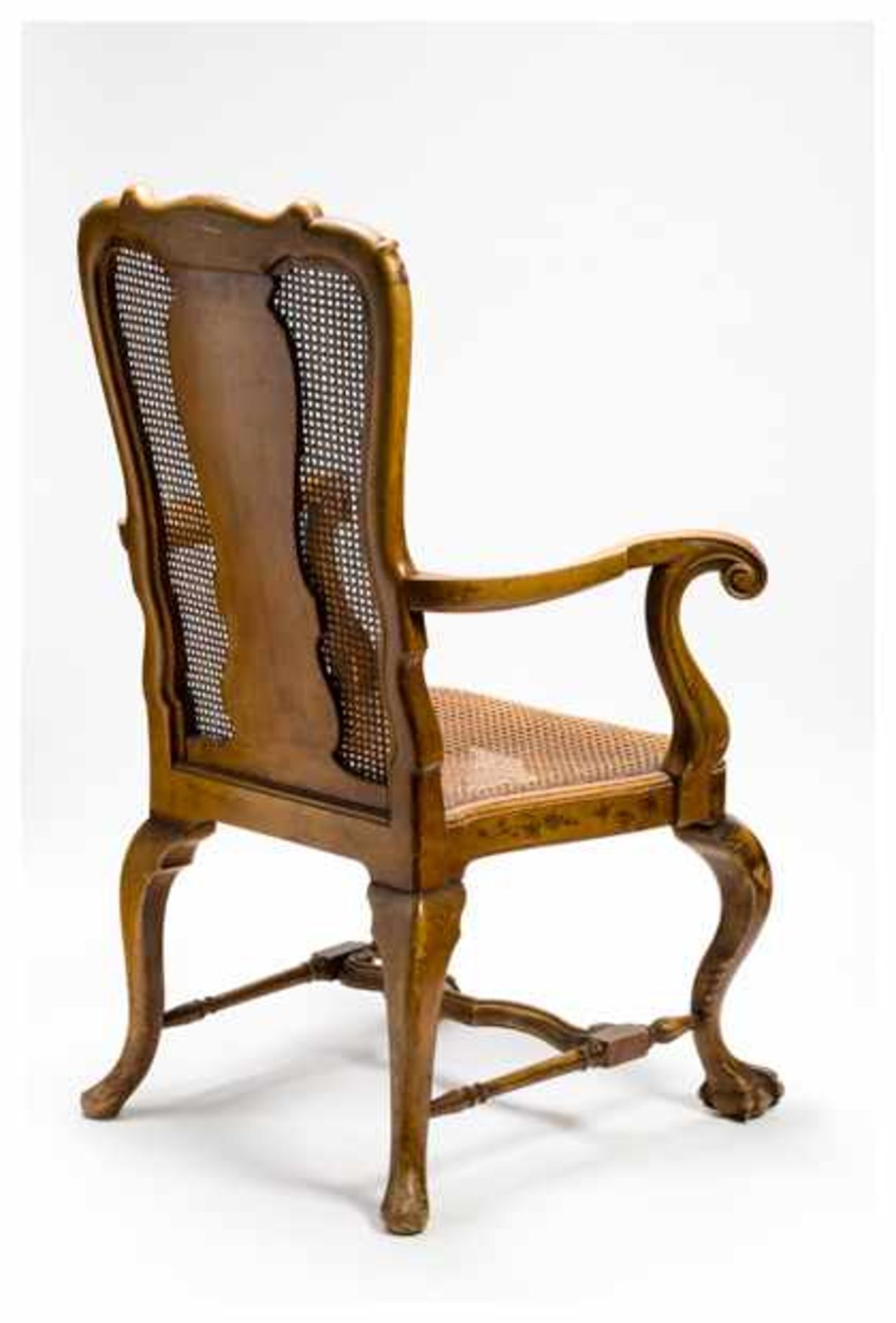 A CHINOISERIE ARMCHAIR Wood, lacquer and bamboo. China, 19th centuryAn elegant Chinoiserie - Bild 6 aus 9