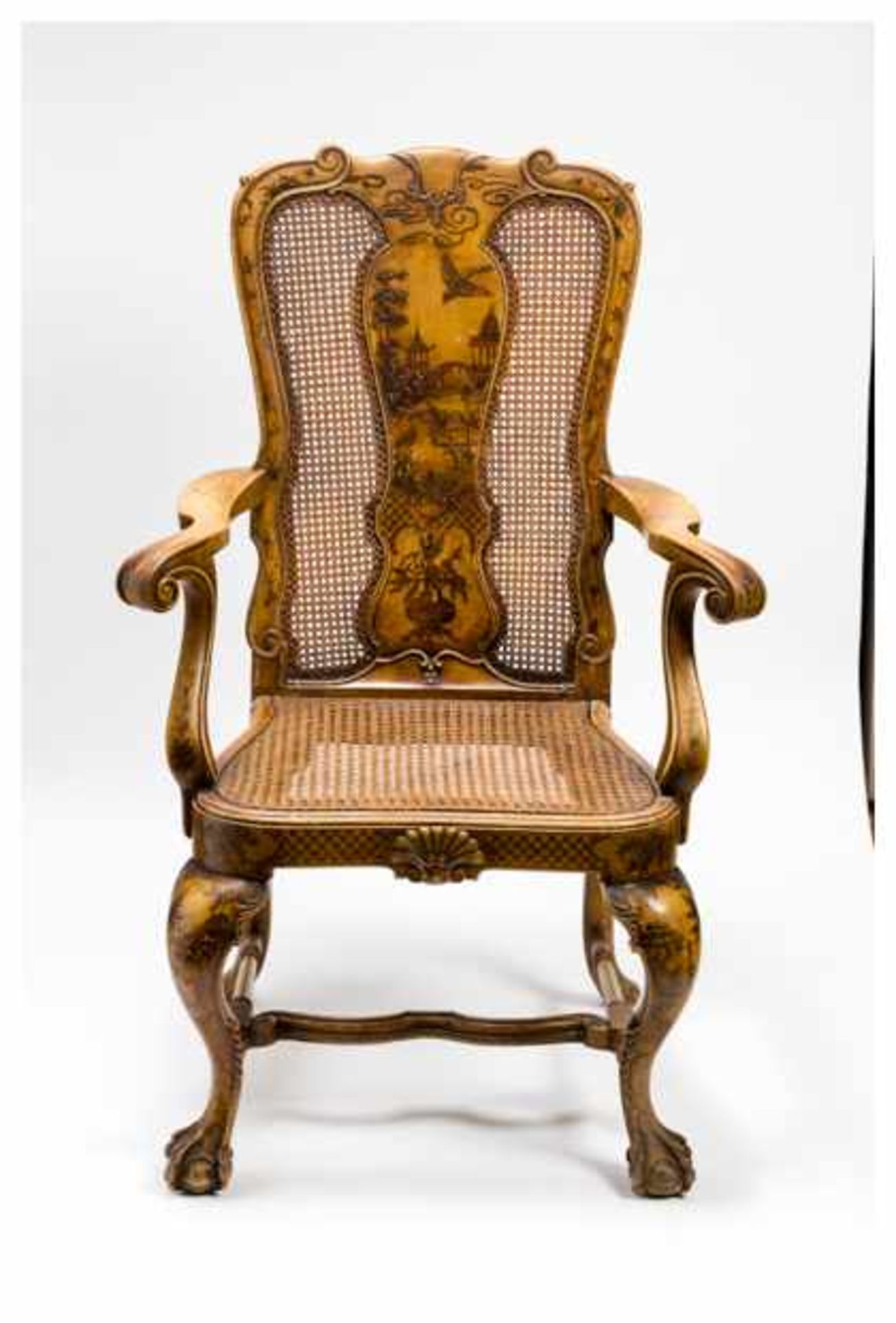 A CHINOISERIE ARMCHAIR Wood, lacquer and bamboo. China, 19th centuryAn elegant Chinoiserie - Bild 2 aus 9