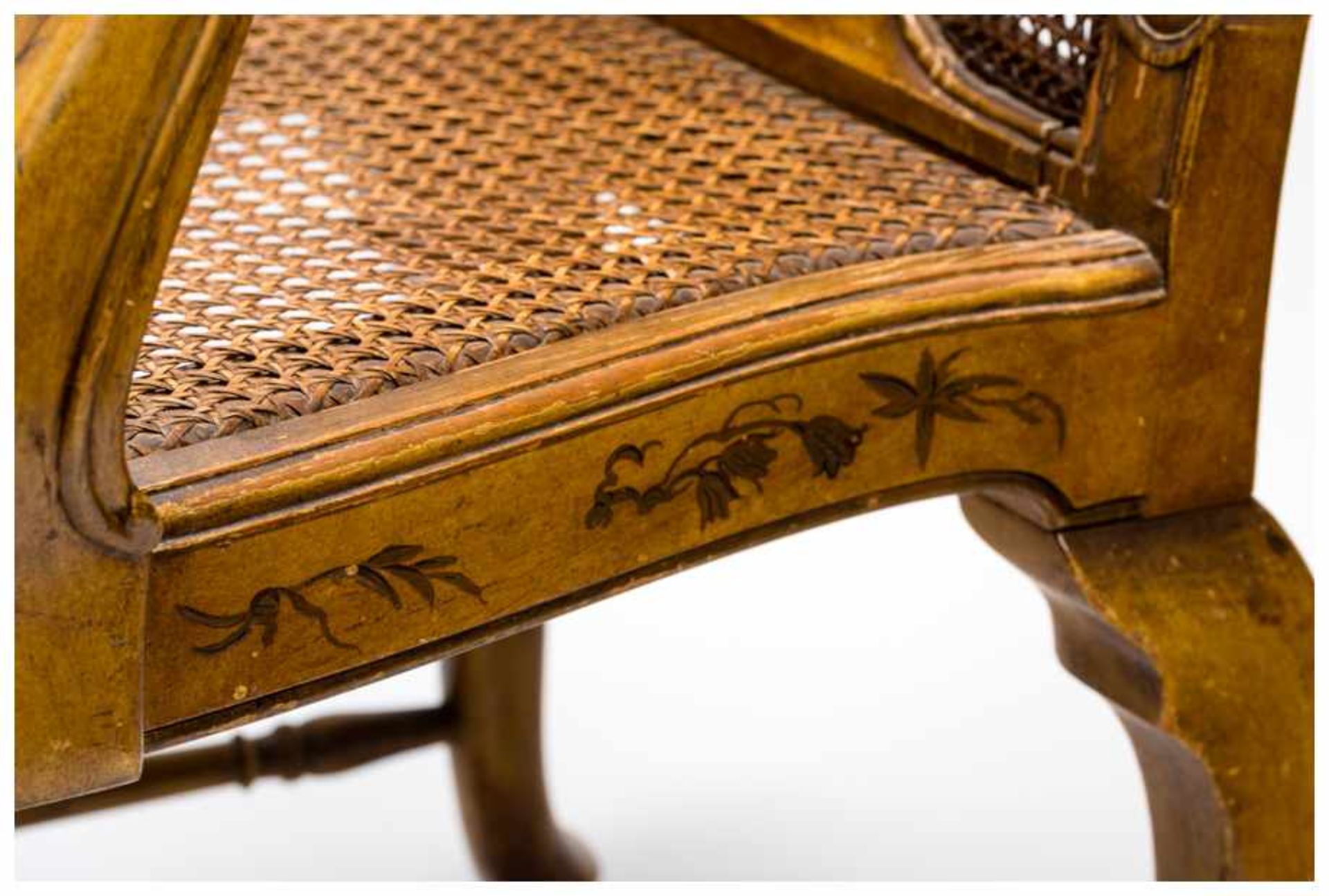 A CHINOISERIE ARMCHAIR Wood, lacquer and bamboo. China, 19th centuryAn elegant Chinoiserie - Bild 9 aus 9