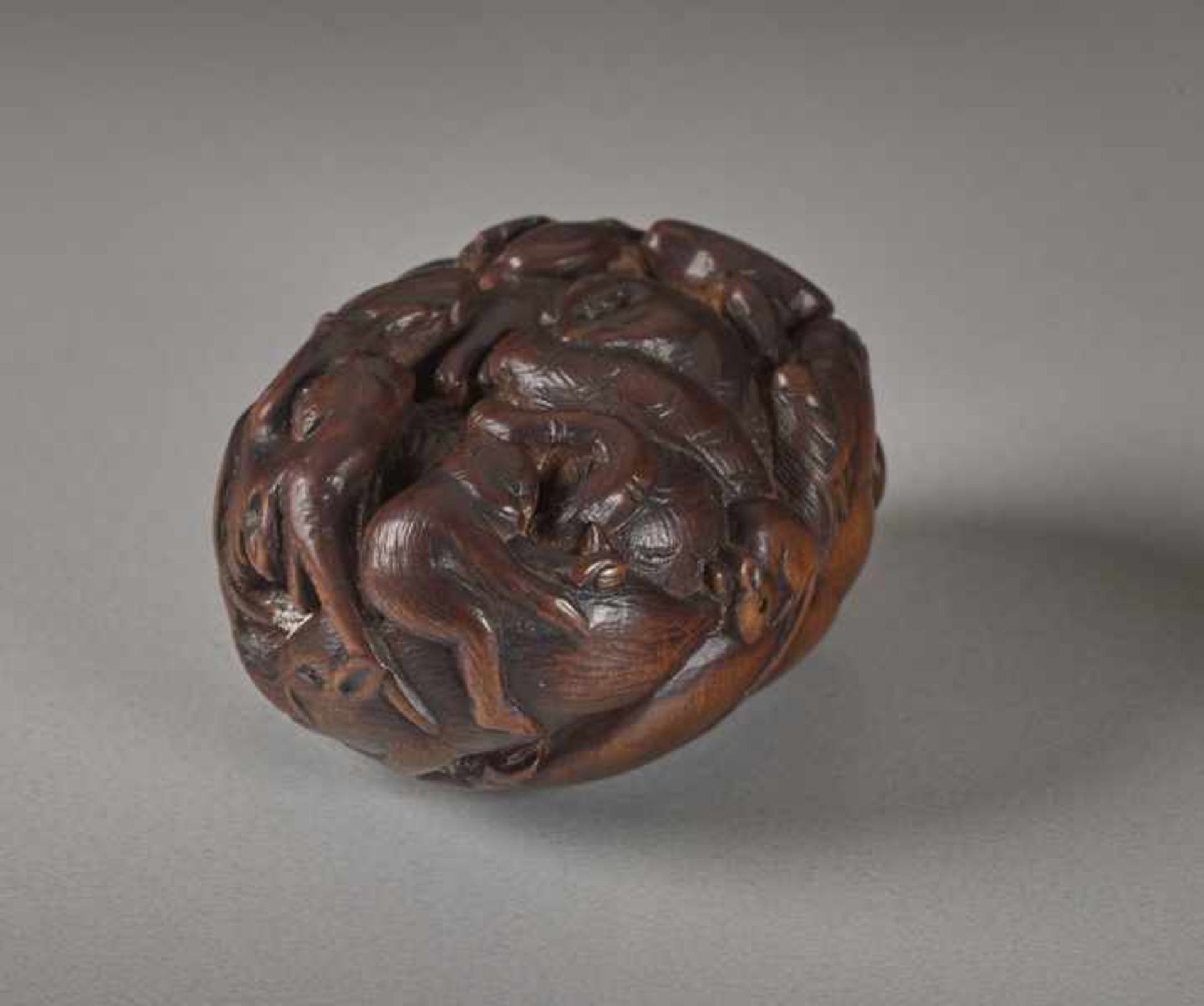 A WOOD NETSUKE BY MASAHIRO OF THE TWELVE ZODIAC ANIMALS Wood netsuke. Japan, 19th centuryA - Image 3 of 5