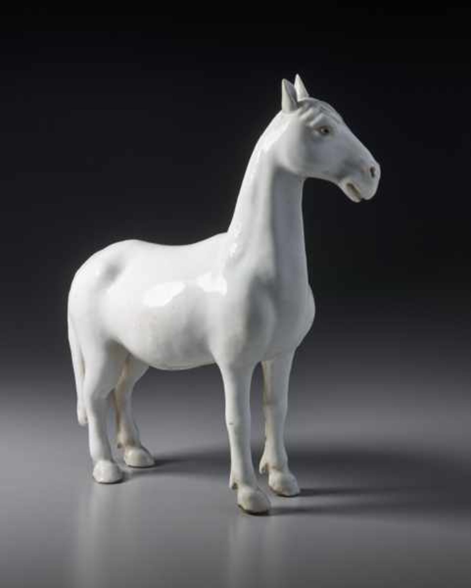 A DELICATE HIRADO PORCELAIN HORSE OKIMONO Hirado porcelain ware. Japan, Edo period, 18th centuryA - Image 3 of 7