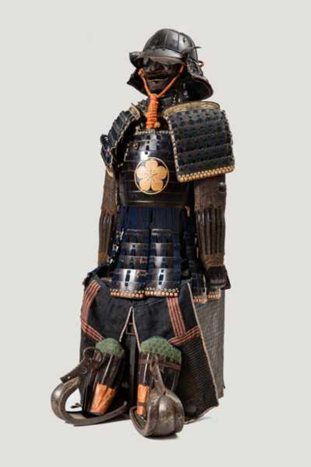 A SAMURAI ARMOUR WITH HELMET Iron, leather, alloys, fabric and diverse materials. Japan, Edo - Image 2 of 6