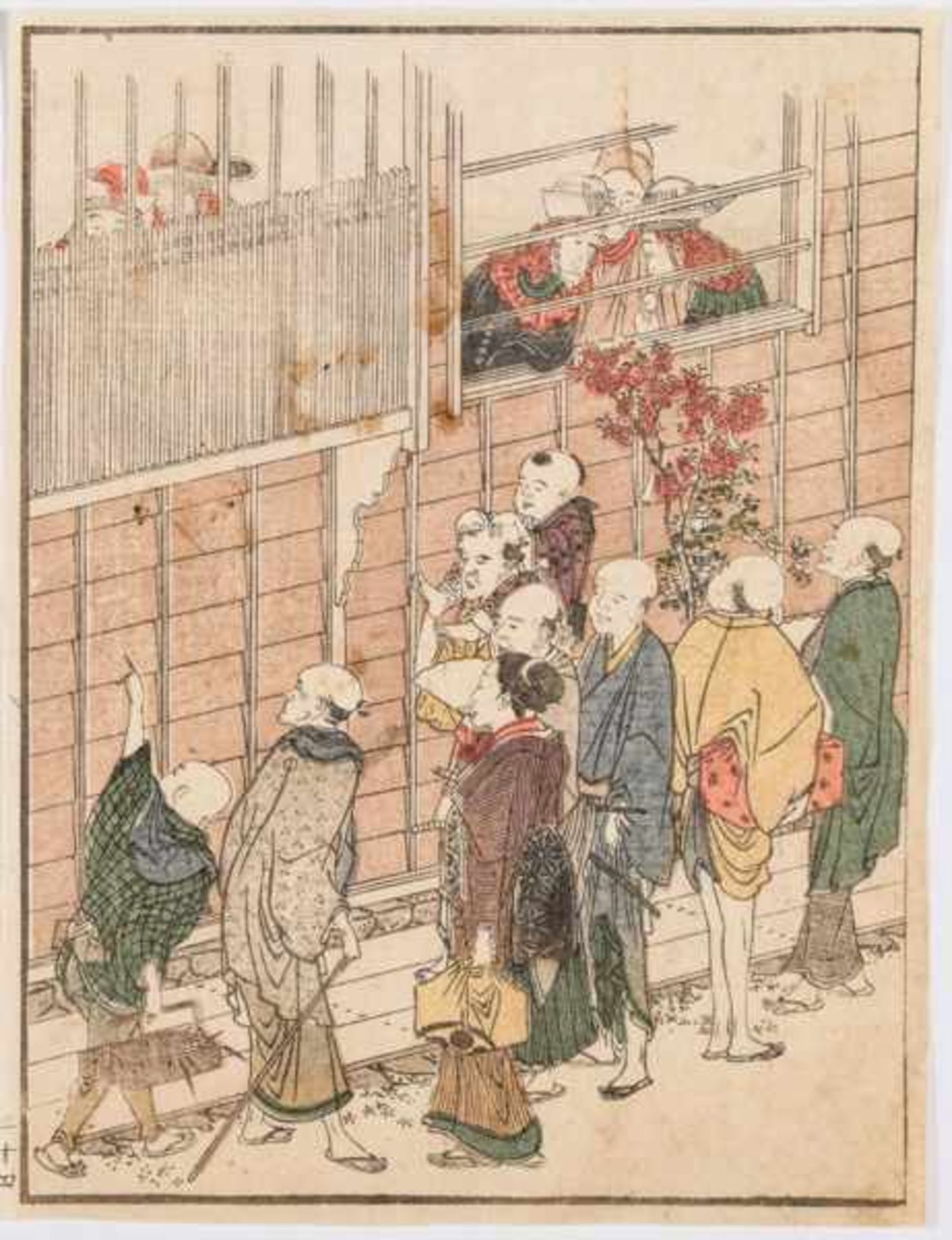 KATSUSHIKA HOKUSAI 葛飾北斎 (1760 - 1849) Original Woodblock print, Japan, The Nagasaki House in Edo
