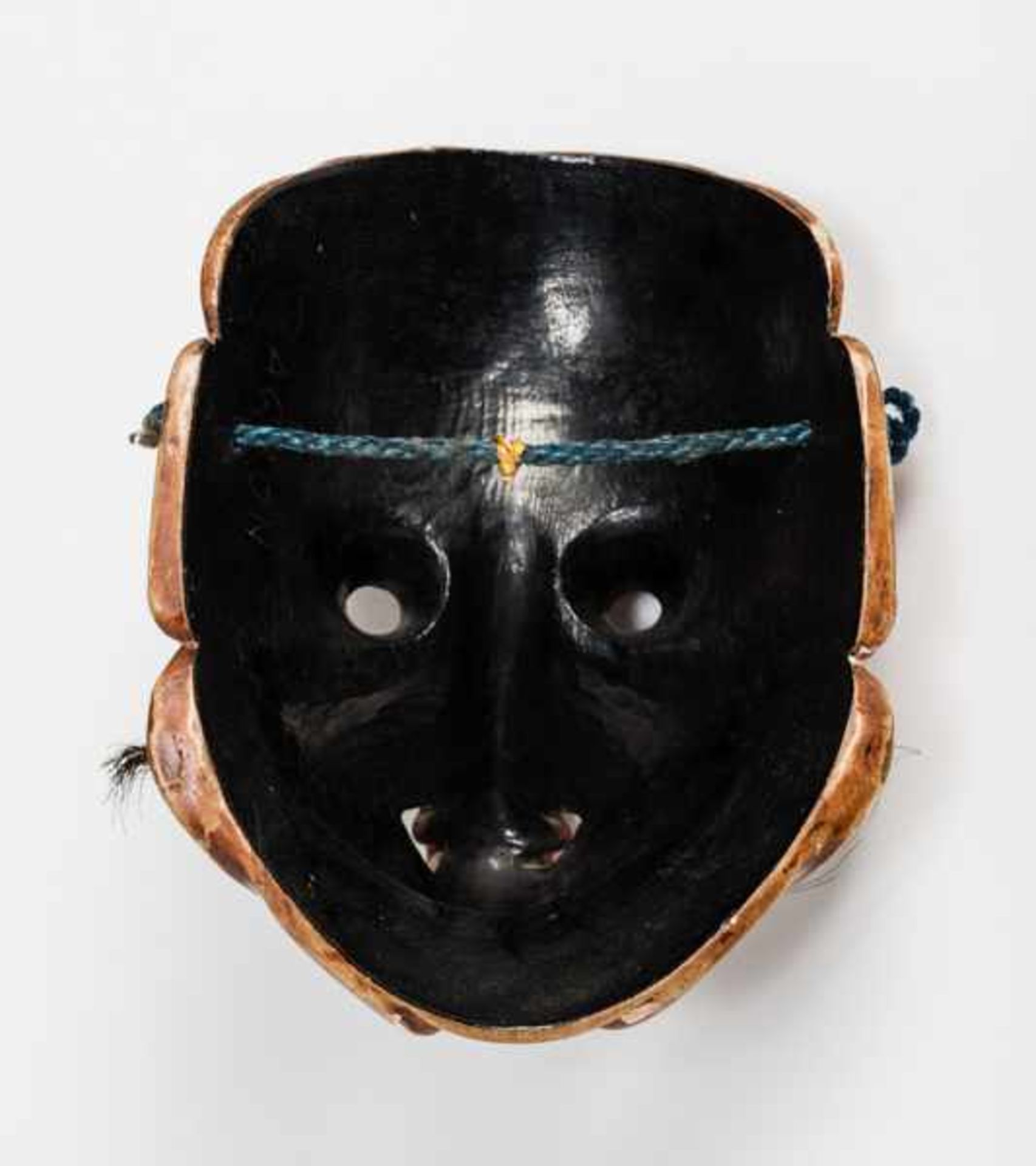 A KYOGEN MASK OF TOBI (BLACK KITE) Wood, gesso, pigments and animal hair. Japan, Edo period 17th – - Image 4 of 4
