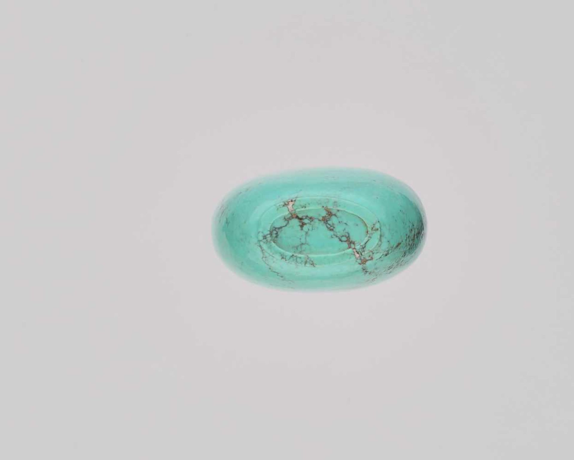 A SMALL PLAIN TURQUOISE SNUFF BOTTLE, QING DYNASTY Bright plain turquoise with few ‘crizzled’ - Image 6 of 6