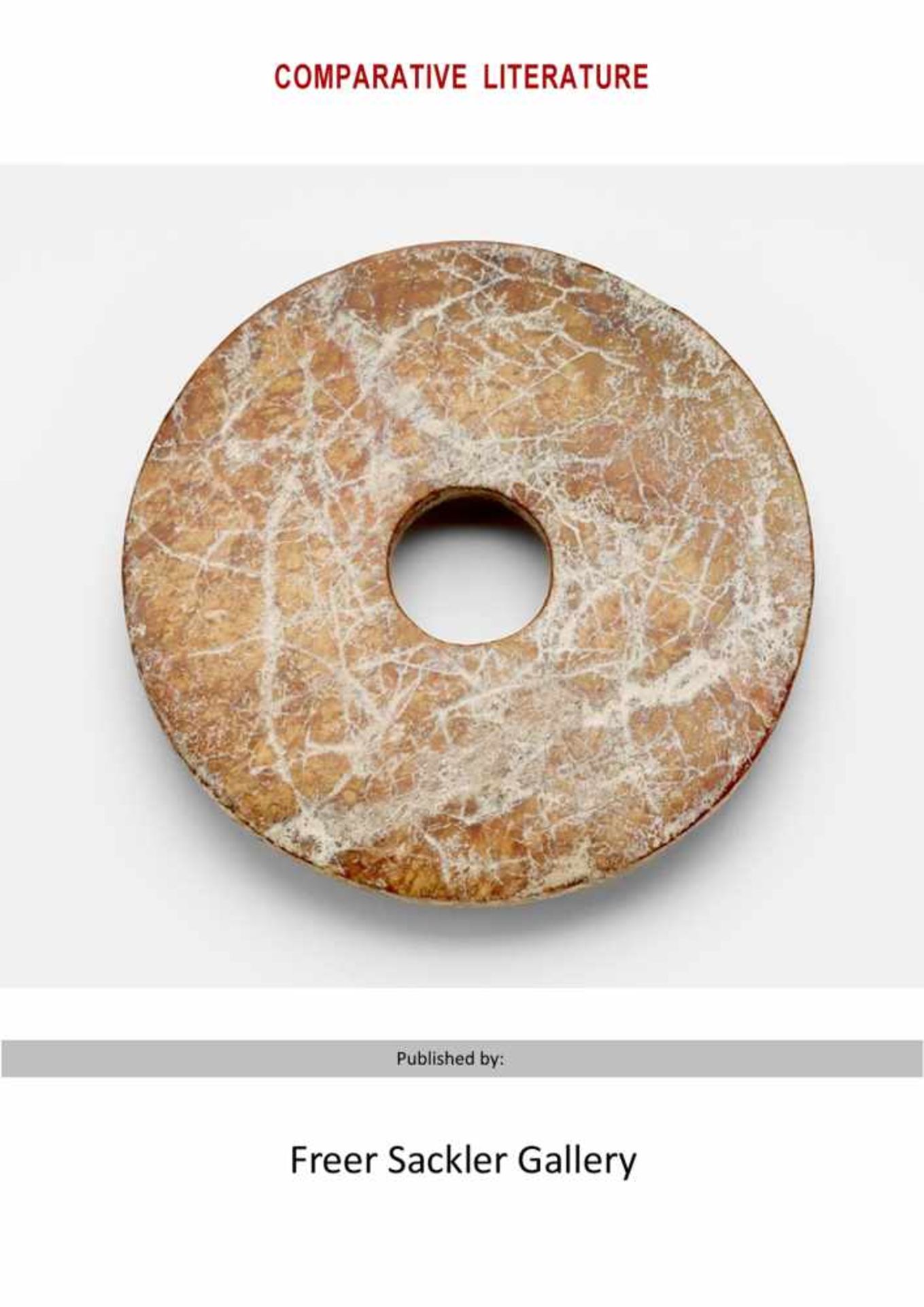 AN AMAZING NEOLITHIC BI DISC IN REDDISH JADE WITH INTRICATE NATURAL VEINING Jade. China, Late - Image 8 of 9
