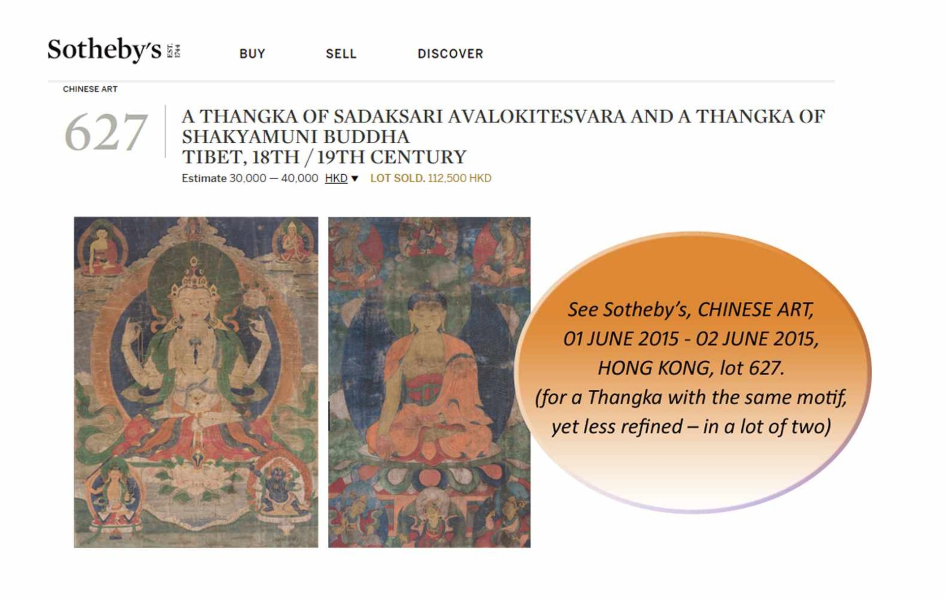 A FINE 18TH CENTURY THANGKA DEPICTING AVALOKITESHVARA SHADAKSHARI Distemper and gold paint on cloth, - Image 2 of 10