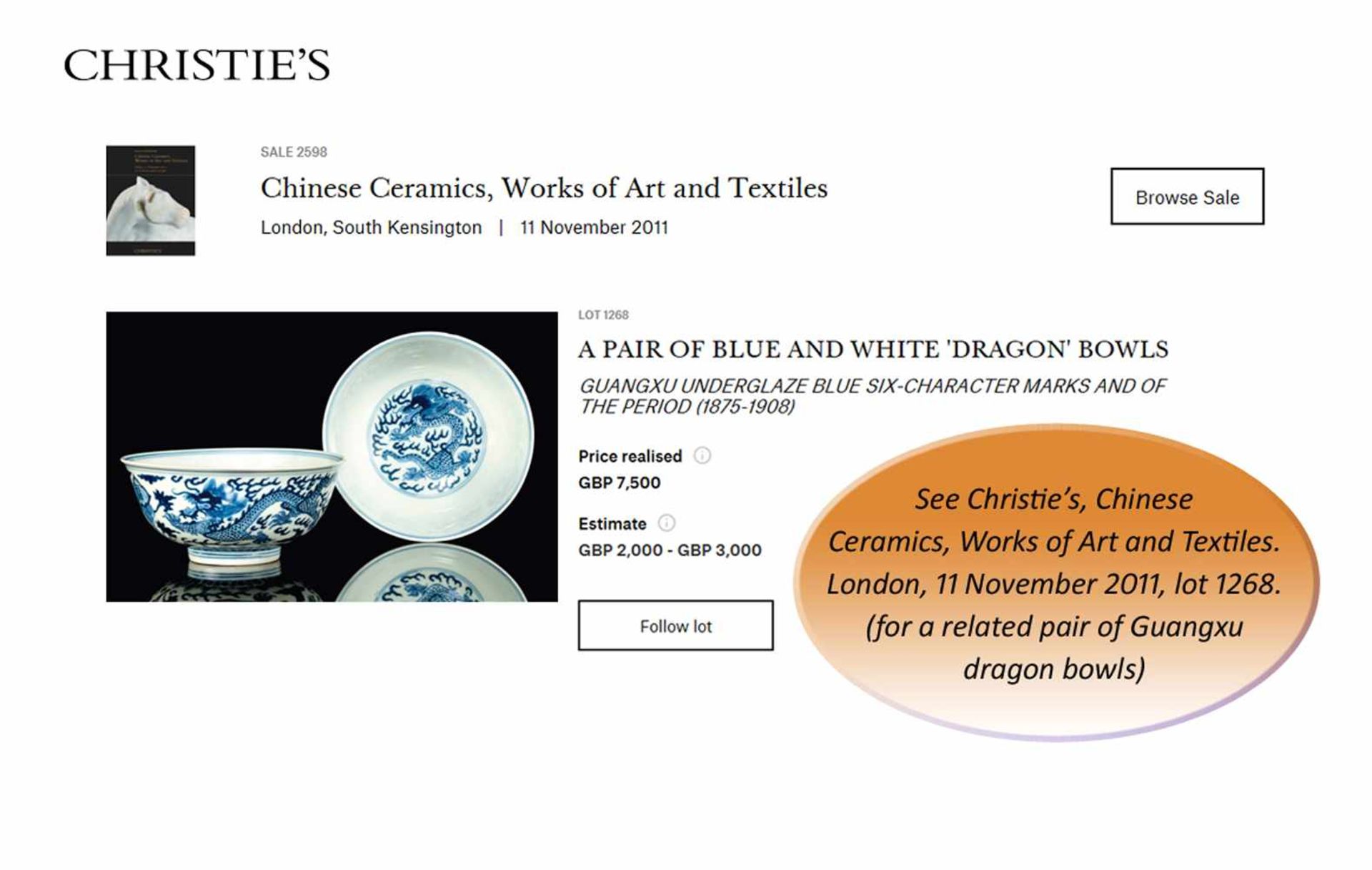 A PAIR OF BLUE AND WHITE 'DRAGON' BOWLS, MARKS AND PERIOD OF GUANGXU Painted in intense and vivid - Image 2 of 5