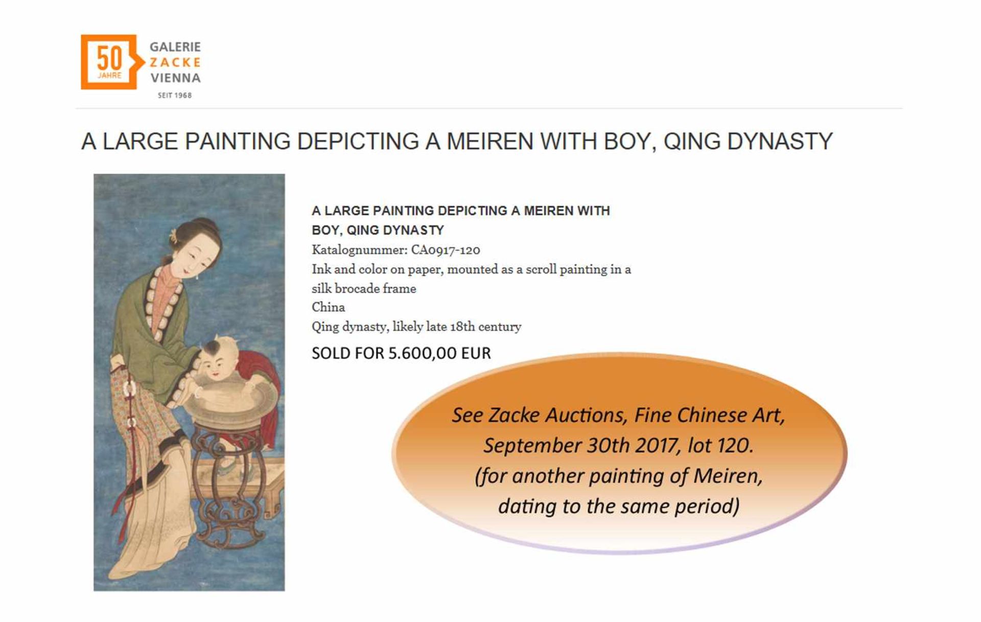 A PAINTING DEPICTING A MEIREN WITH A DEHUA CUP, QING DYNASTY Ink and color pigments on paperChina, - Image 2 of 9