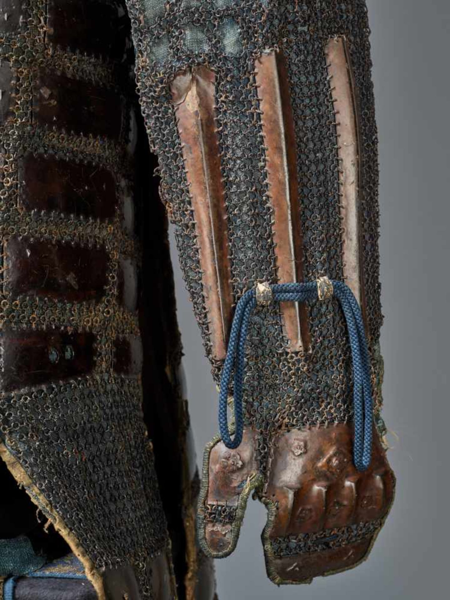 A RARE AND COMPLETE JAPANESE TATAMI-DO GUSOKU ARMOR Iron, fabric, wood, leather and lacquerJapan, - Image 8 of 11