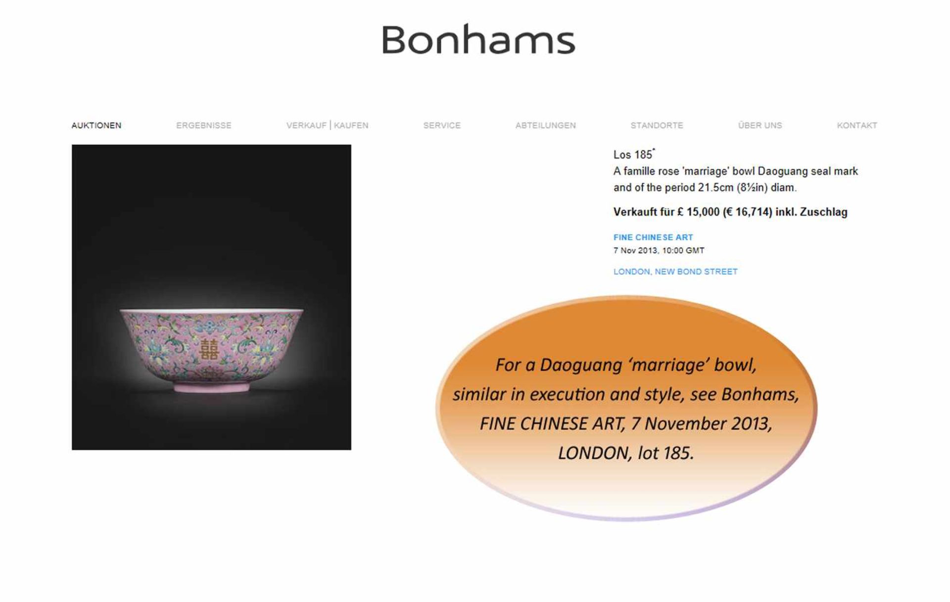 A LARGE FAMILLE ROSE ‘FIVE BLESSINGS’ PORCELAIN BOWL, DAOGUANG Daoguang six-character seal marks - Image 2 of 10