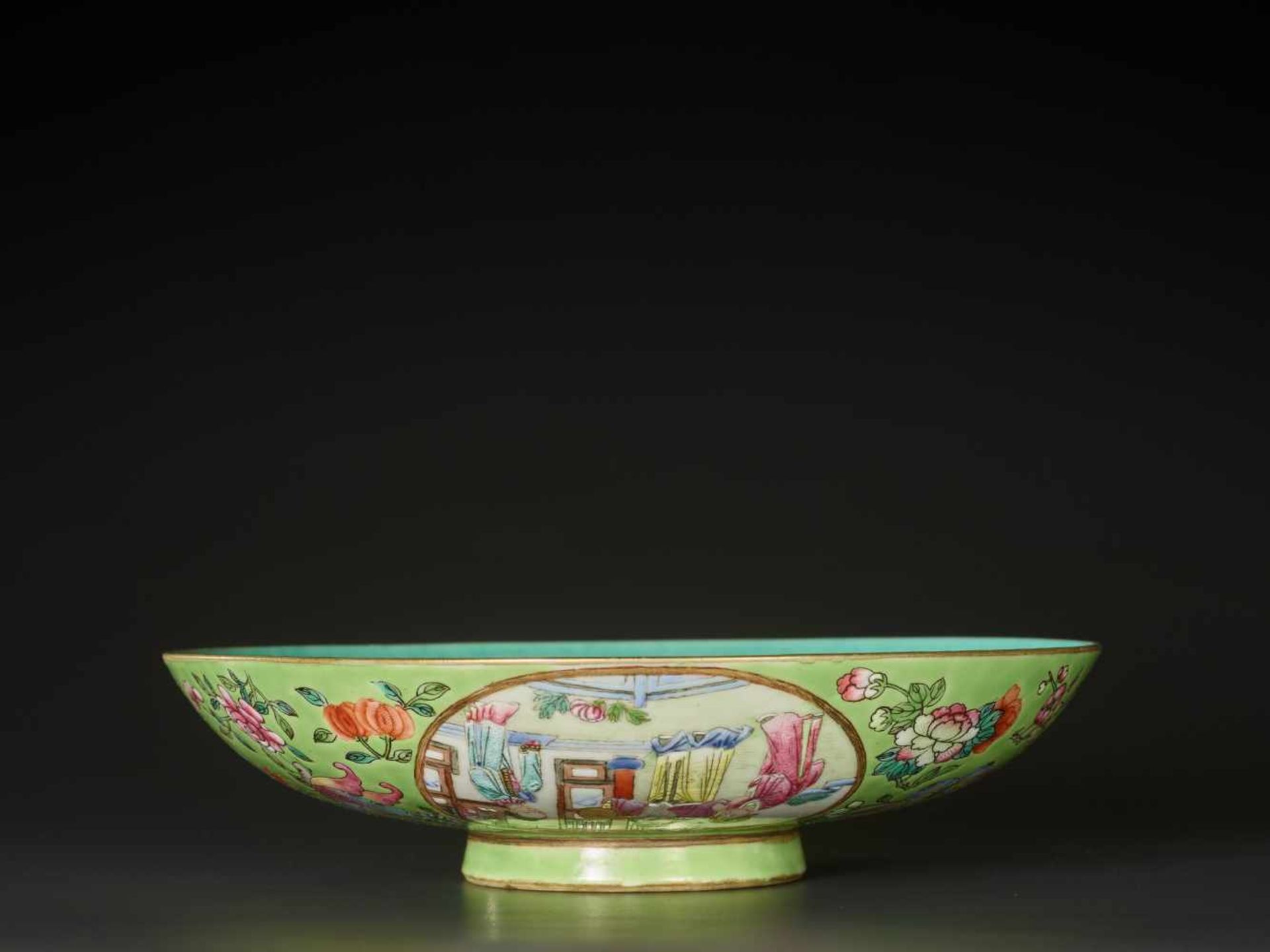 A RARE FAMILLE ROSE LIME-GROUND ‘MUDAN TING’ BOWL AND COVER, DAOGUANG Daoguang six-character seal - Image 20 of 20