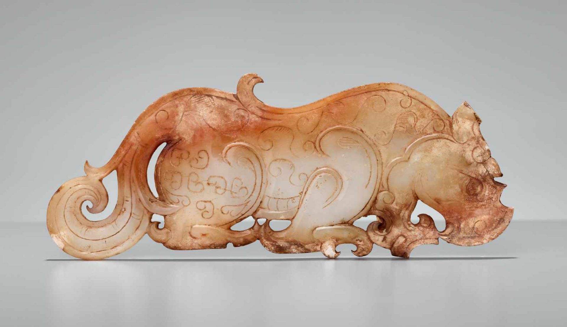 TIGER-SHAPED PENDANT This jade is published in Filippo Salviati 4000 YEARS OF CHINESE ARCHAIC