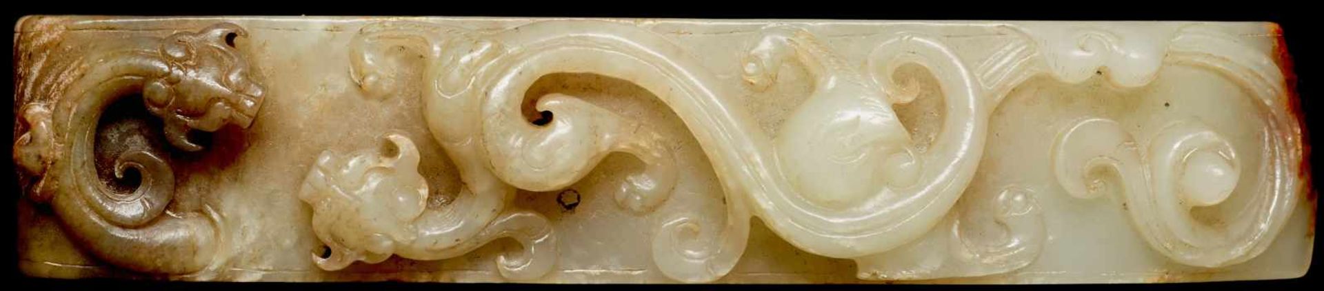 SCABBARD SLIDE SUI This jade is published in Filippo Salviati 4000 YEARS OF CHINESE ARCHAIC JADES - Image 8 of 8