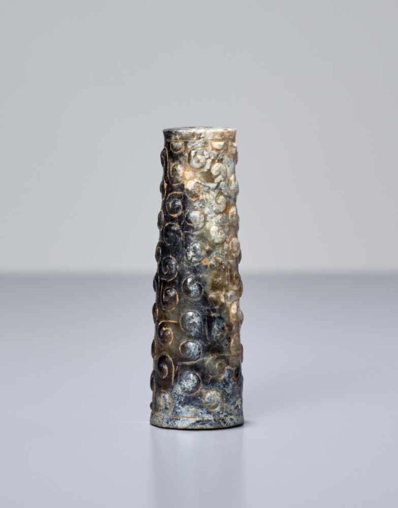 SMALL BEAD WITH PATTERN OF CURLS This jade is published in Filippo Salviati 4000 YEARS OF CHINESE - Image 2 of 7