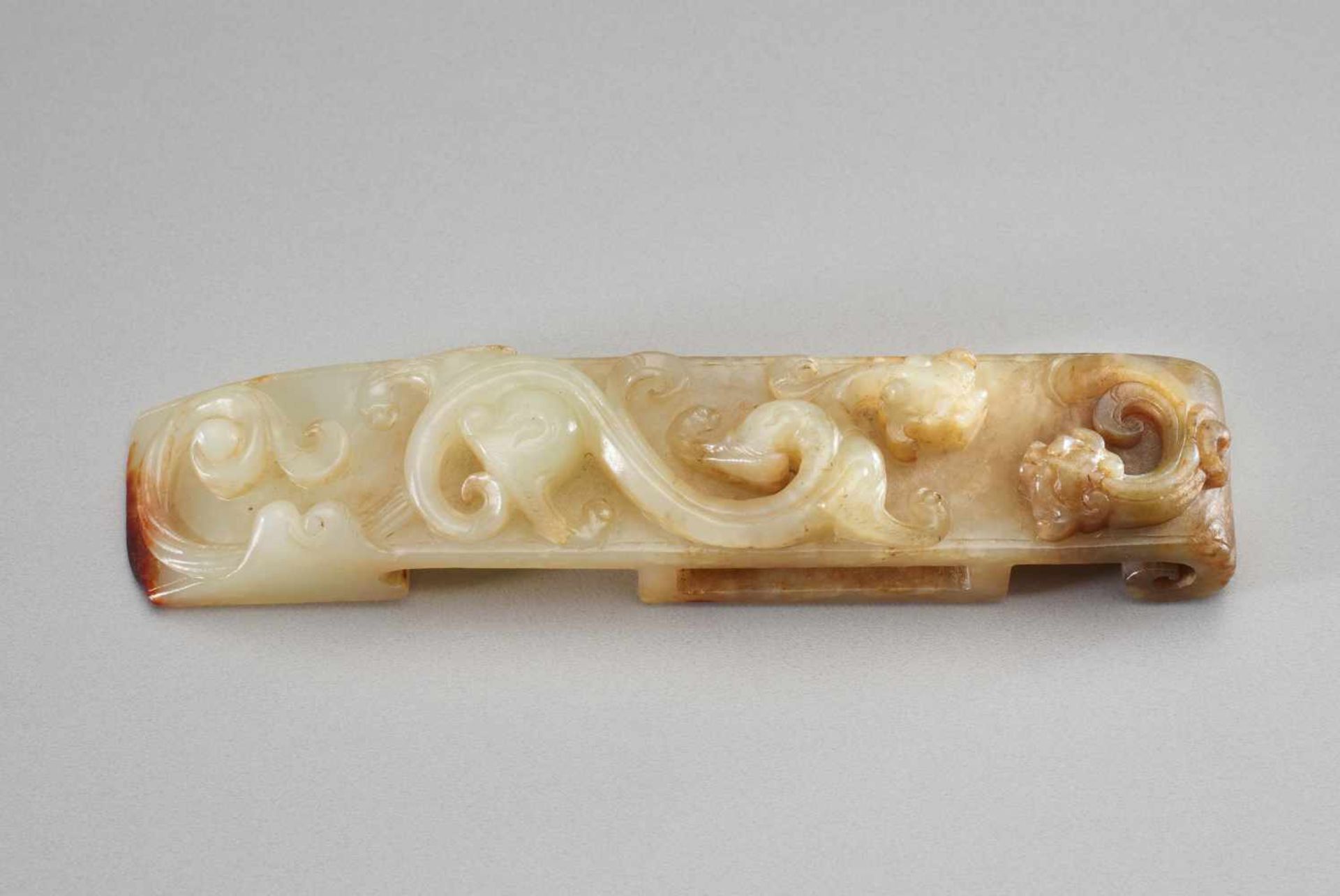 SCABBARD SLIDE SUI This jade is published in Filippo Salviati 4000 YEARS OF CHINESE ARCHAIC JADES