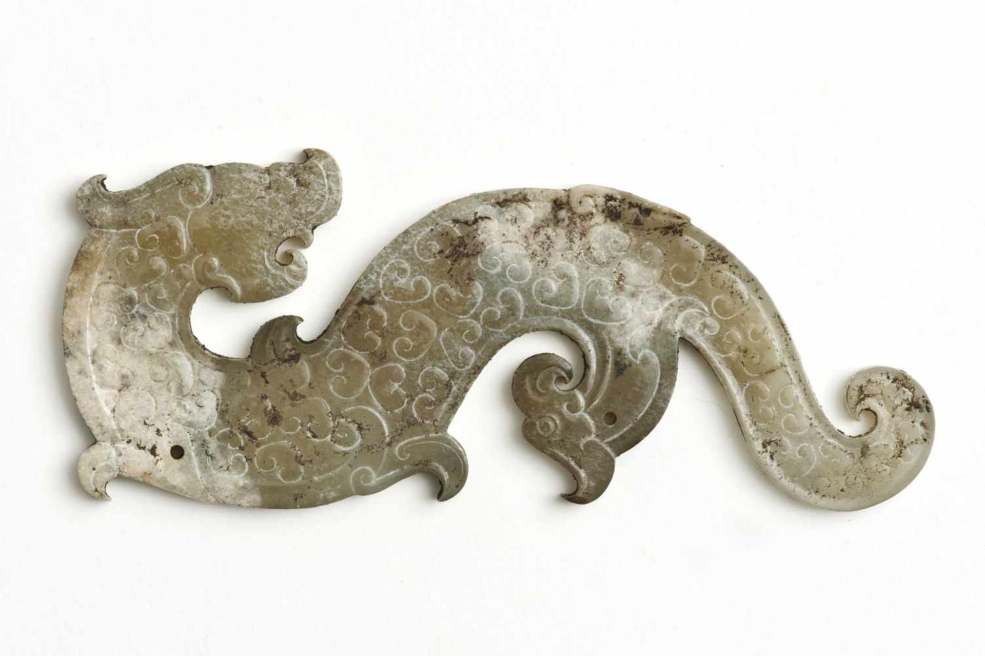 PENDANT SHAPED AS A DRAGON AND A PHOENIX This jade is published in Filippo Salviati 4000 YEARS OF