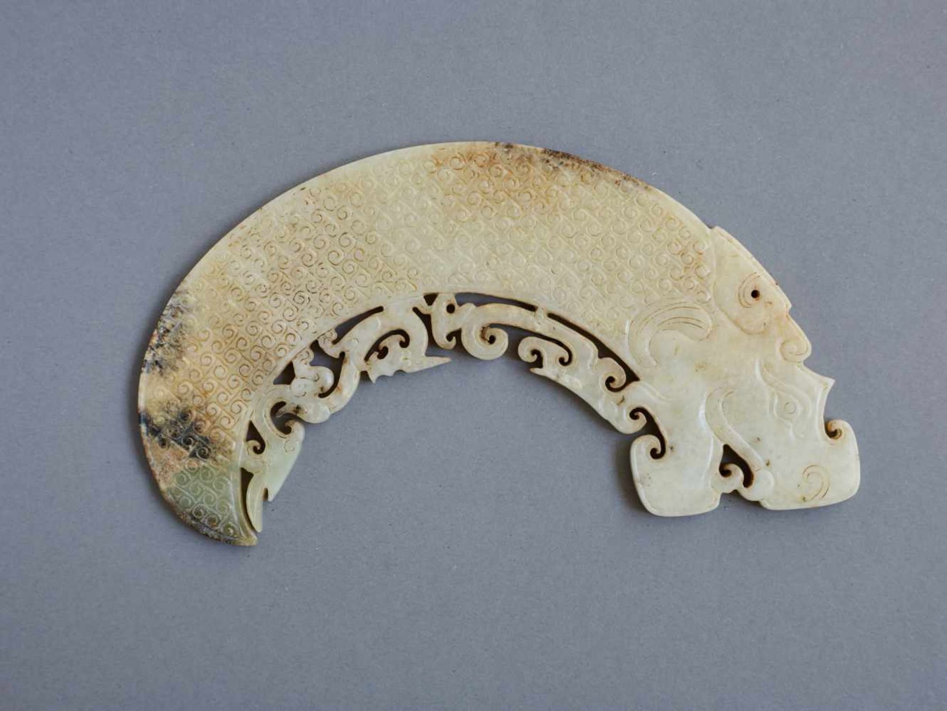 DRAGON-SHAPED ORNAMENT This jade is published in Filippo Salviati 4000 YEARS OF CHINESE ARCHAIC