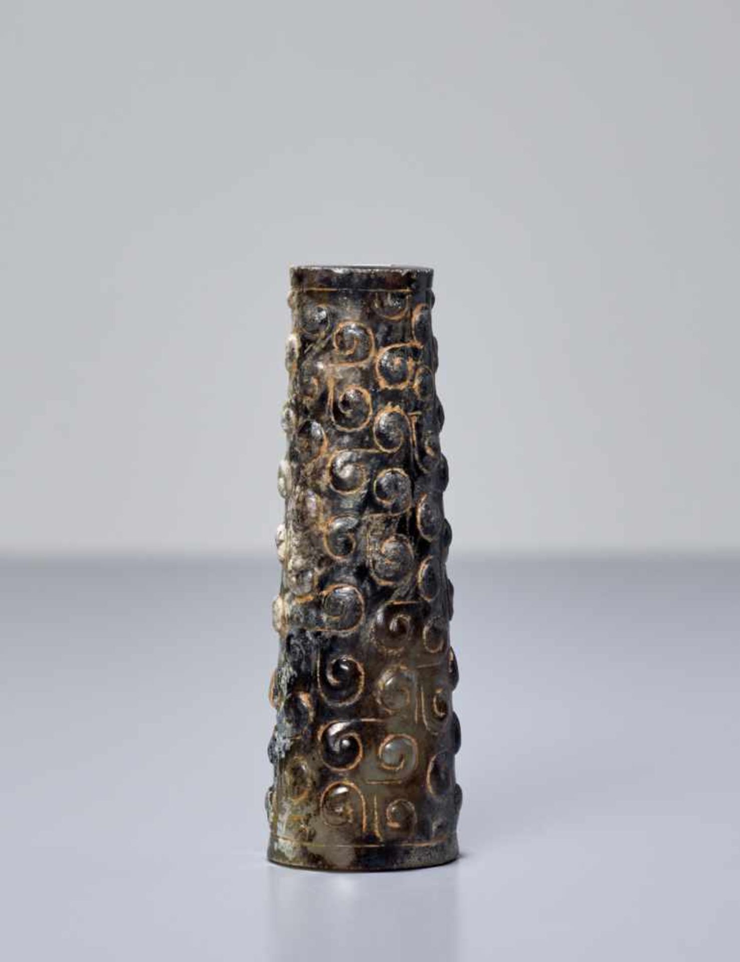 SMALL BEAD WITH PATTERN OF CURLS This jade is published in Filippo Salviati 4000 YEARS OF CHINESE - Image 4 of 7