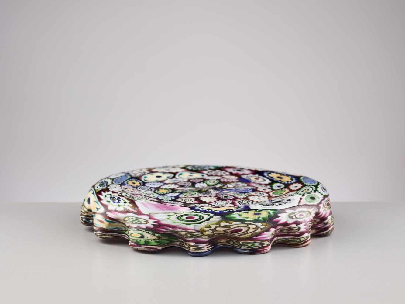 FRATELLI TOSO, MURANO MILLEFIORI TRAY AND SMALL JUG, 1950sFratelli Toso – Glass manufactory on the - Image 10 of 10