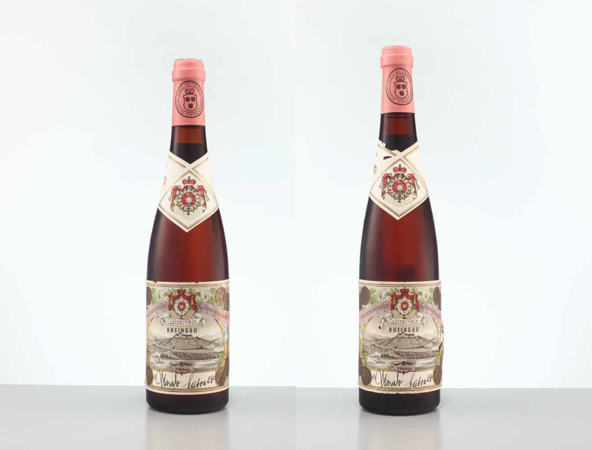 2 HALF BOTTLES 1966 SCHLOSS JOHANNISBERGER ROSALACK RIESLING EISWEIN-AUSLESEGeisenheim, Rheingau/