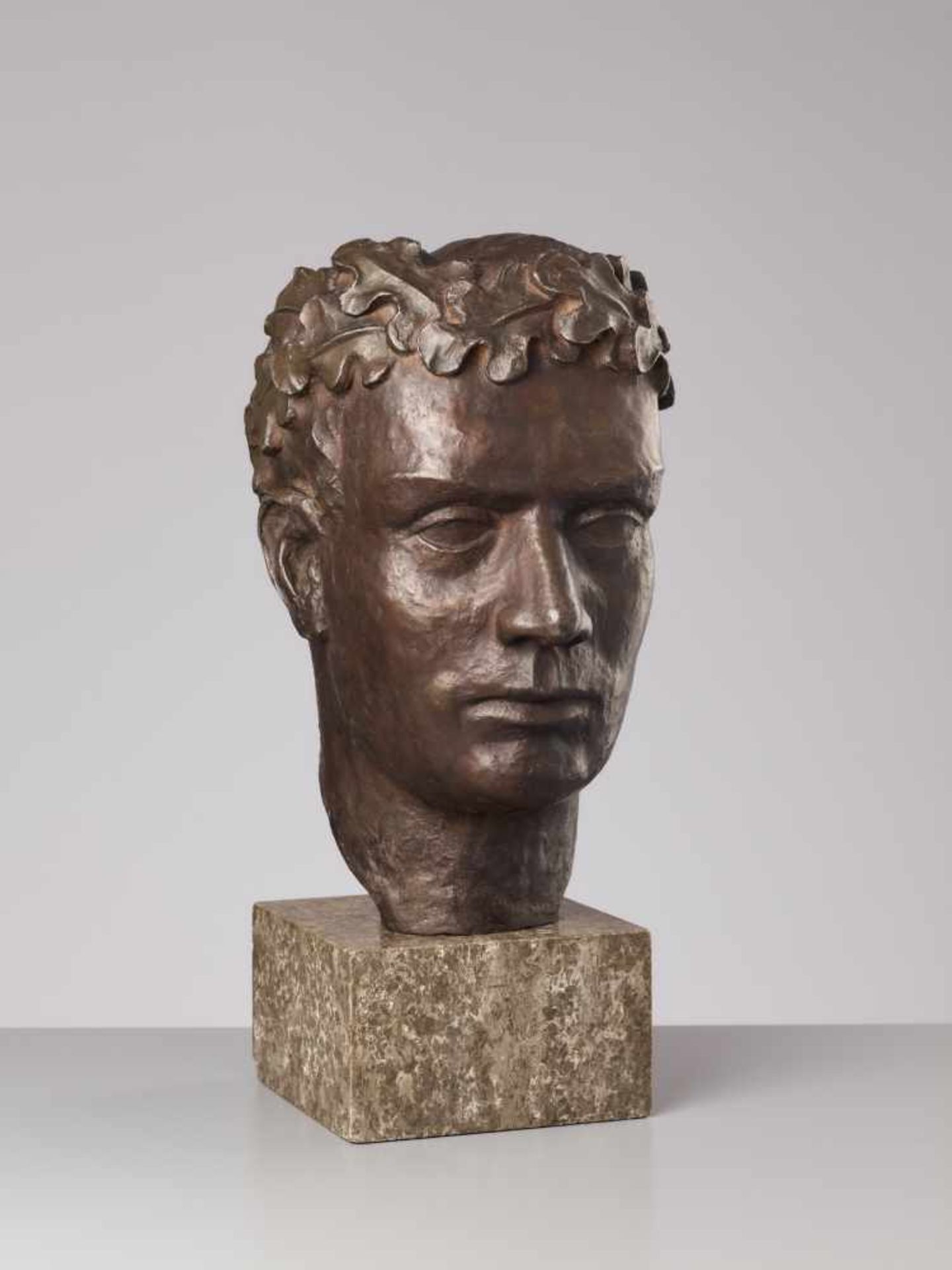 EJNAR HANSEN (1884-1965), SCULPTURE ‘MALE HEAD’, USA 1943Ejnar Hansen (1884-1965) – Danish-