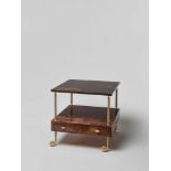 ALDO TURA (1909-1963), MOBILE NIGHTSTAND WITH DRAWER, 1960sAldo Tura (1909-1963) – Italian