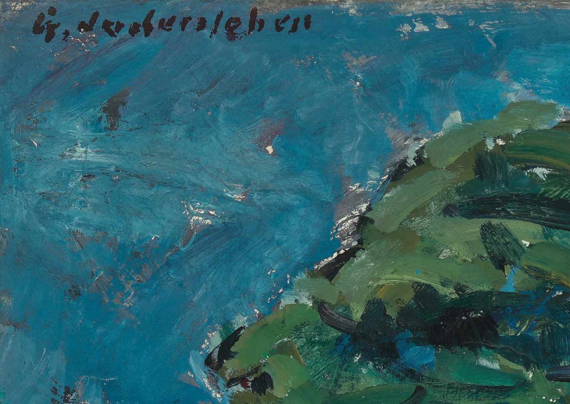 GEORG JUDERSLEBEN (1898-1962), OIL ON CANVAS ‘MY GARDEN’Georg Judersleben (1898-1962)Oil on - Image 2 of 6