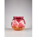 ÉMILE GALLÉ (1846-1904), CAMEO GLASS VASE WITH ROSE HIPSÉmile Gallé (1846-1904), NancyMultilayered