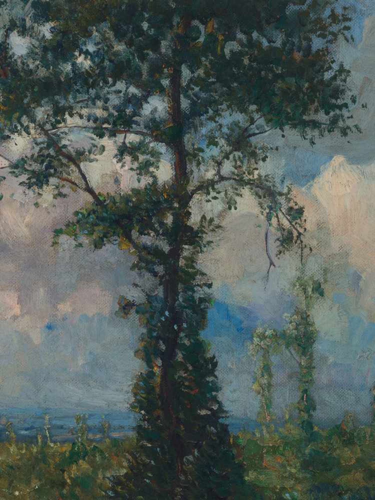 ALEXANDER DEMETRIUS GOLTZ (1857-1944), OIL ON CANVAS ‘VIEW OF A VILLAGE’, 1909Alexander Demetrius - Image 5 of 7