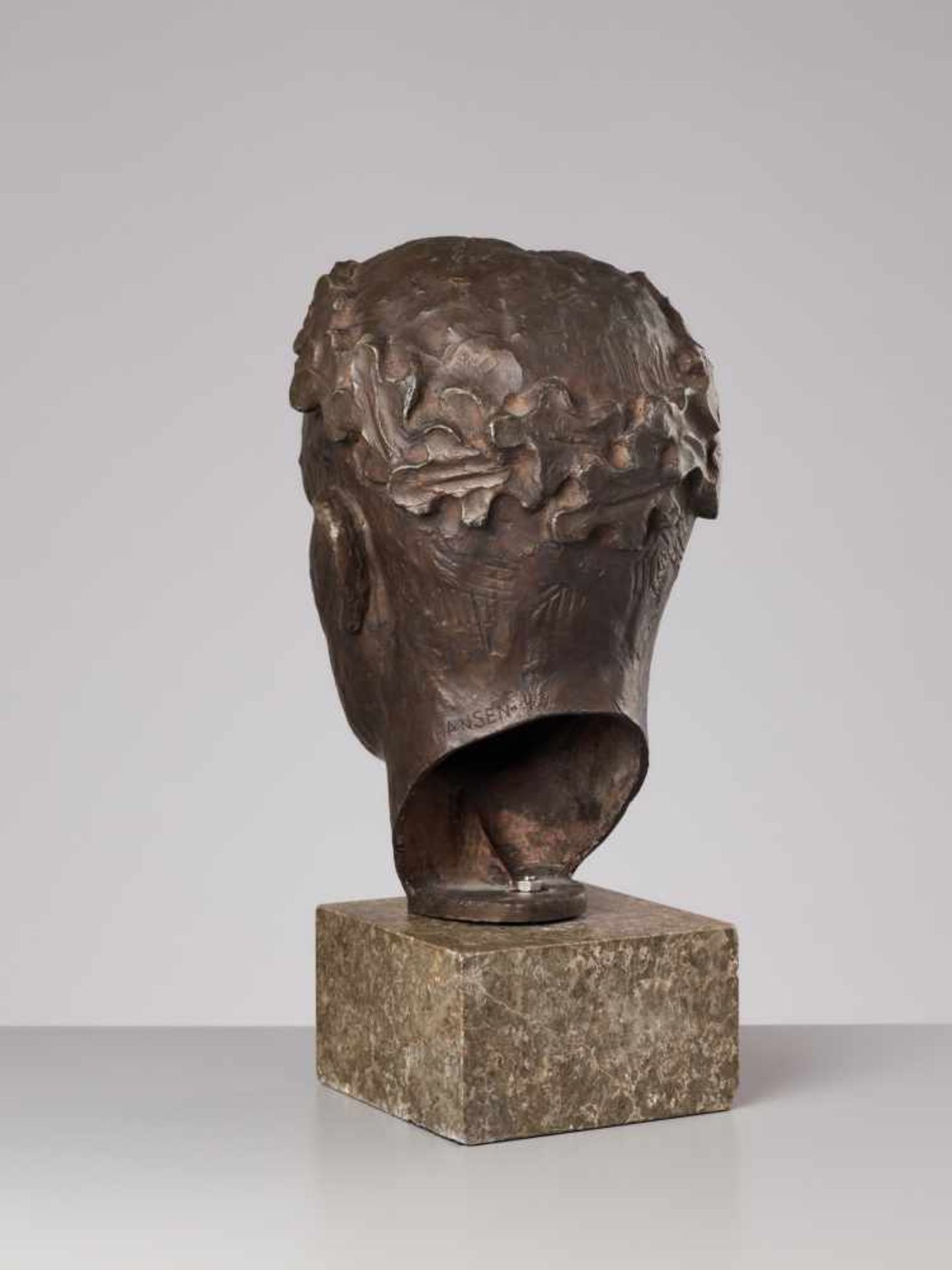 EJNAR HANSEN (1884-1965), SCULPTURE ‘MALE HEAD’, USA 1943Ejnar Hansen (1884-1965) – Danish- - Image 6 of 7